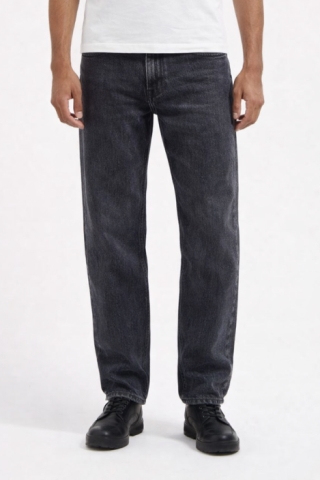 MUD Jeans Herren vegan Jeans Ben Mid Baggy Schwarz Vintage