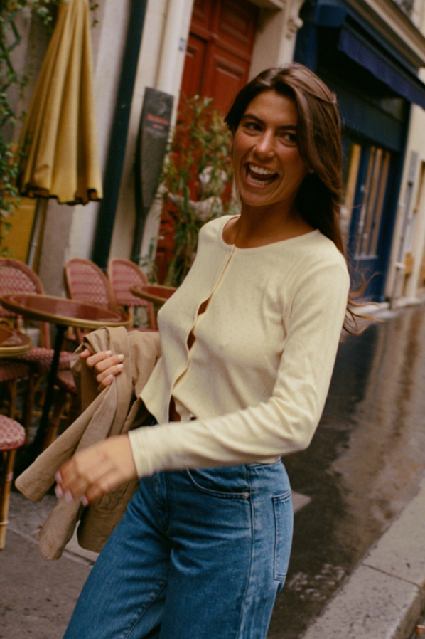 Nénés Damen vegan Top Maud Gelb