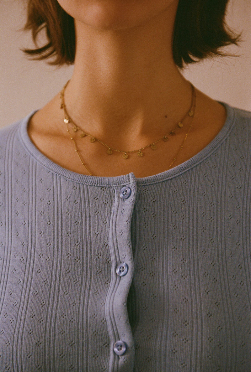NÃ©nÃ©s womens vegan Top Maud Blue