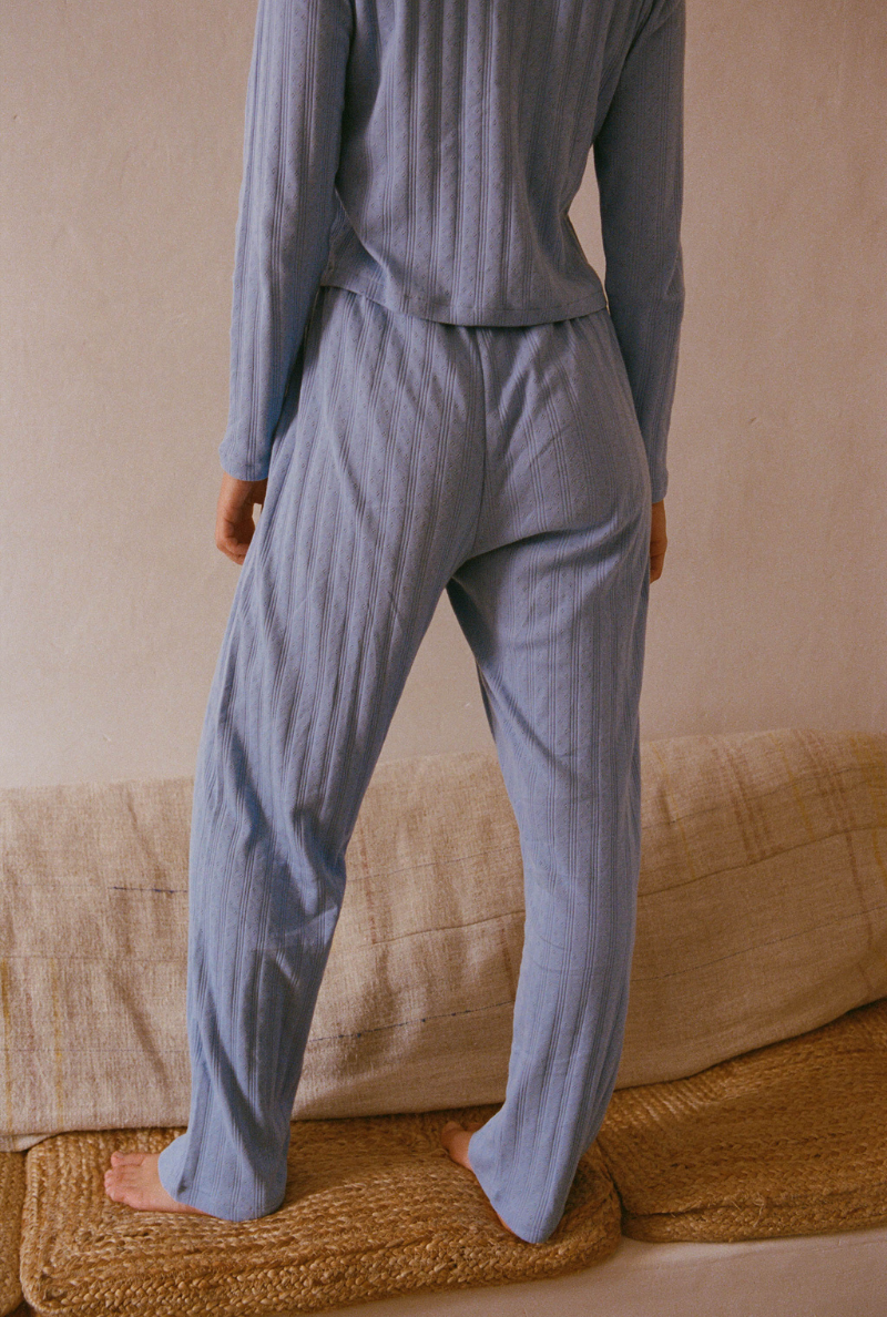 NÃ©nÃ©s womens vegan Pants Maud Blue