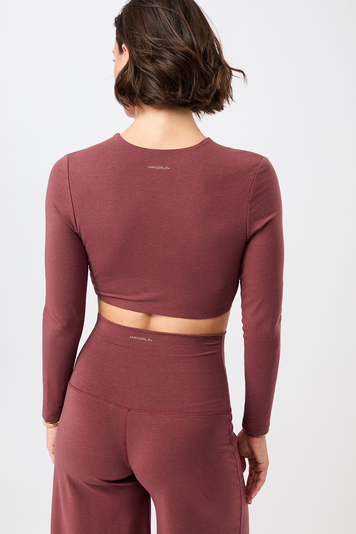 113625 - MANDALA Damen vegan Top Longsleeve Support Rosenholz