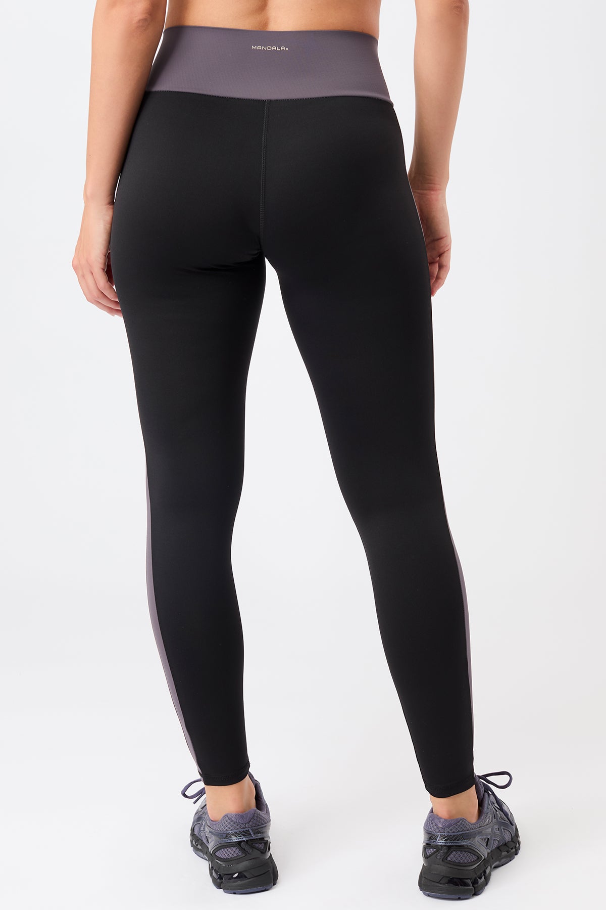 MANDALA womens vegan Tights Wrap & Stripe Original Black/Purple
