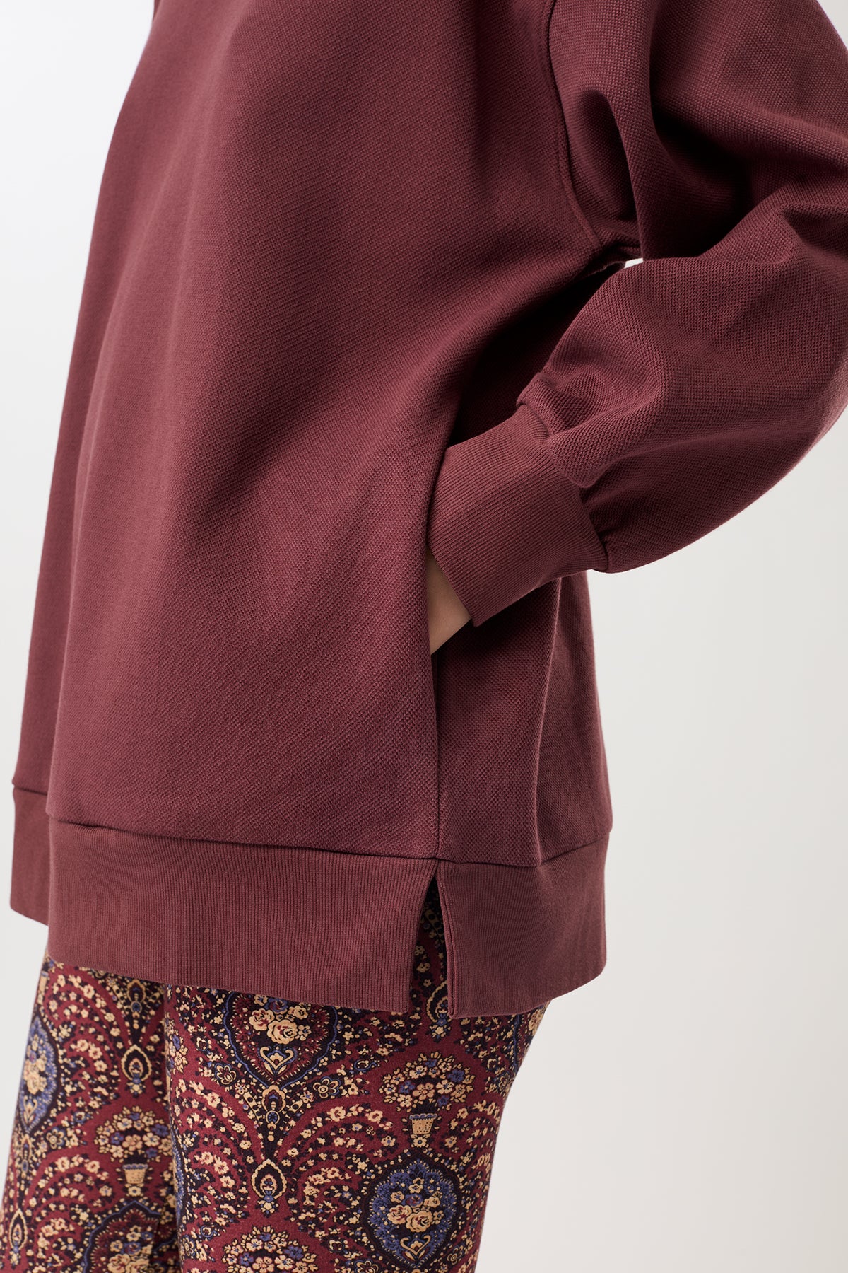 MANDALA womens vegan Sweatshirt Sweattie Rosewood