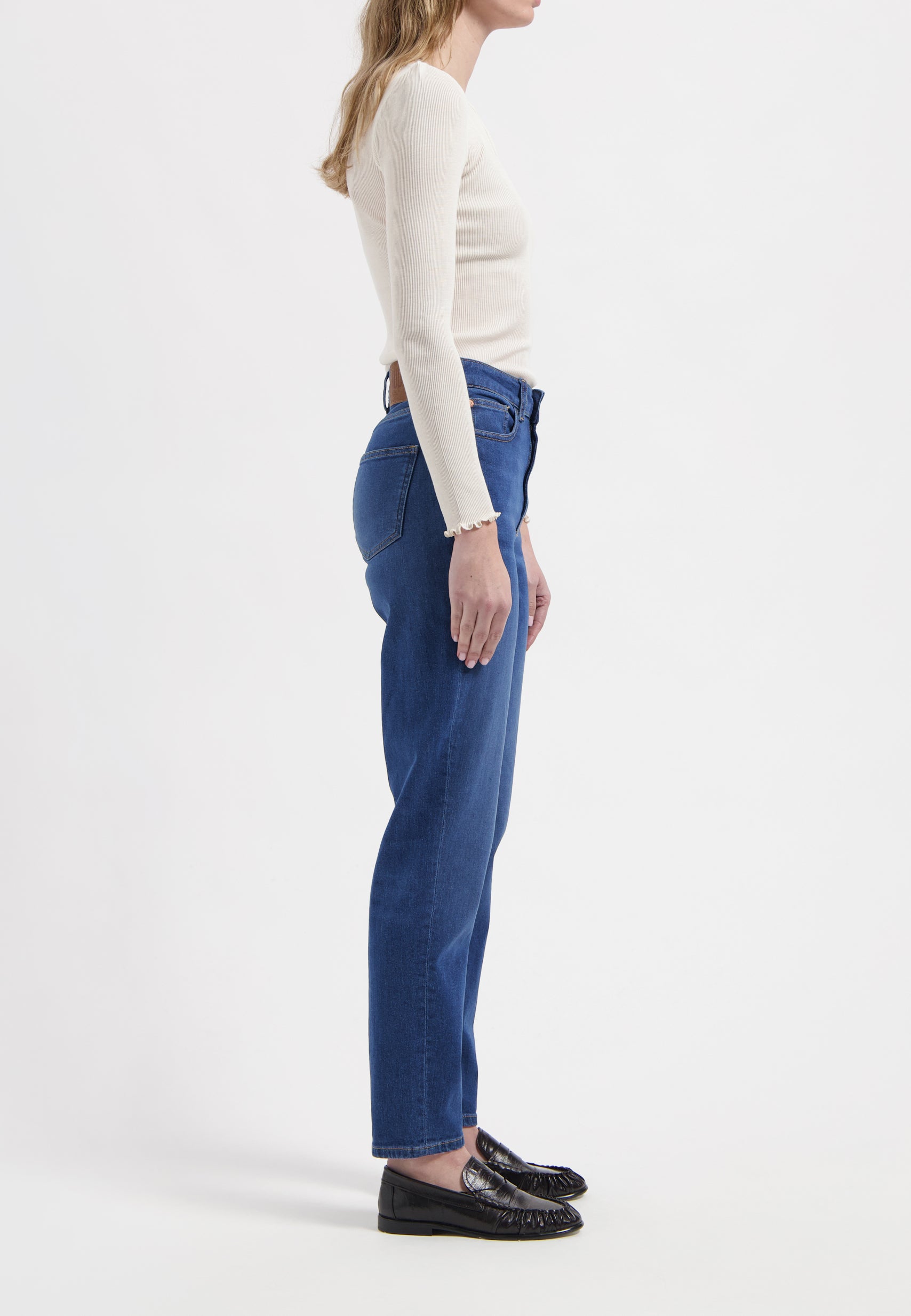 MUD Jeans womens vegan Jeans High Tapered Mams Stone Indigo