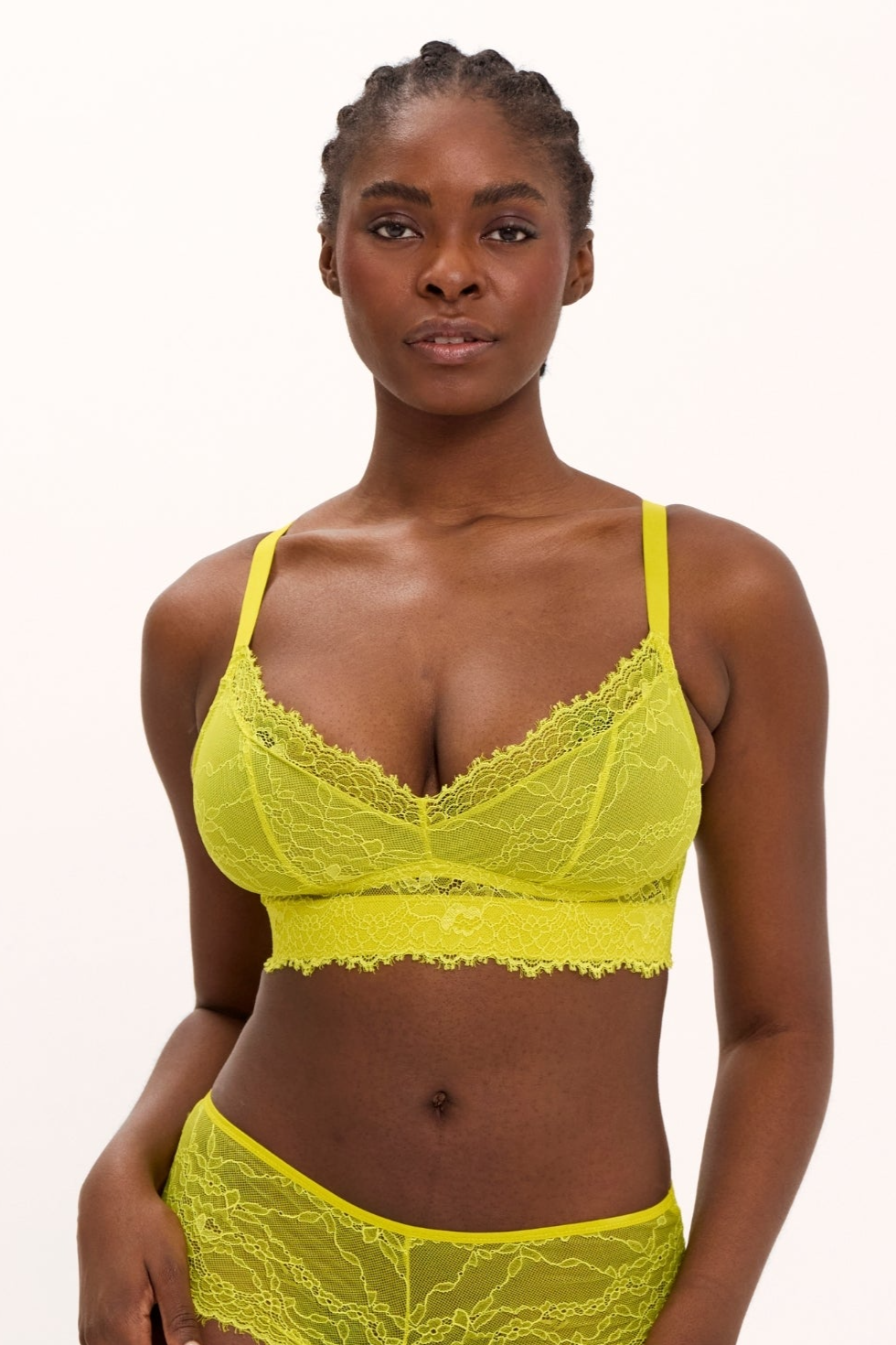 113717 - Damen vegan Bh Lace Support Citrus Bloom
