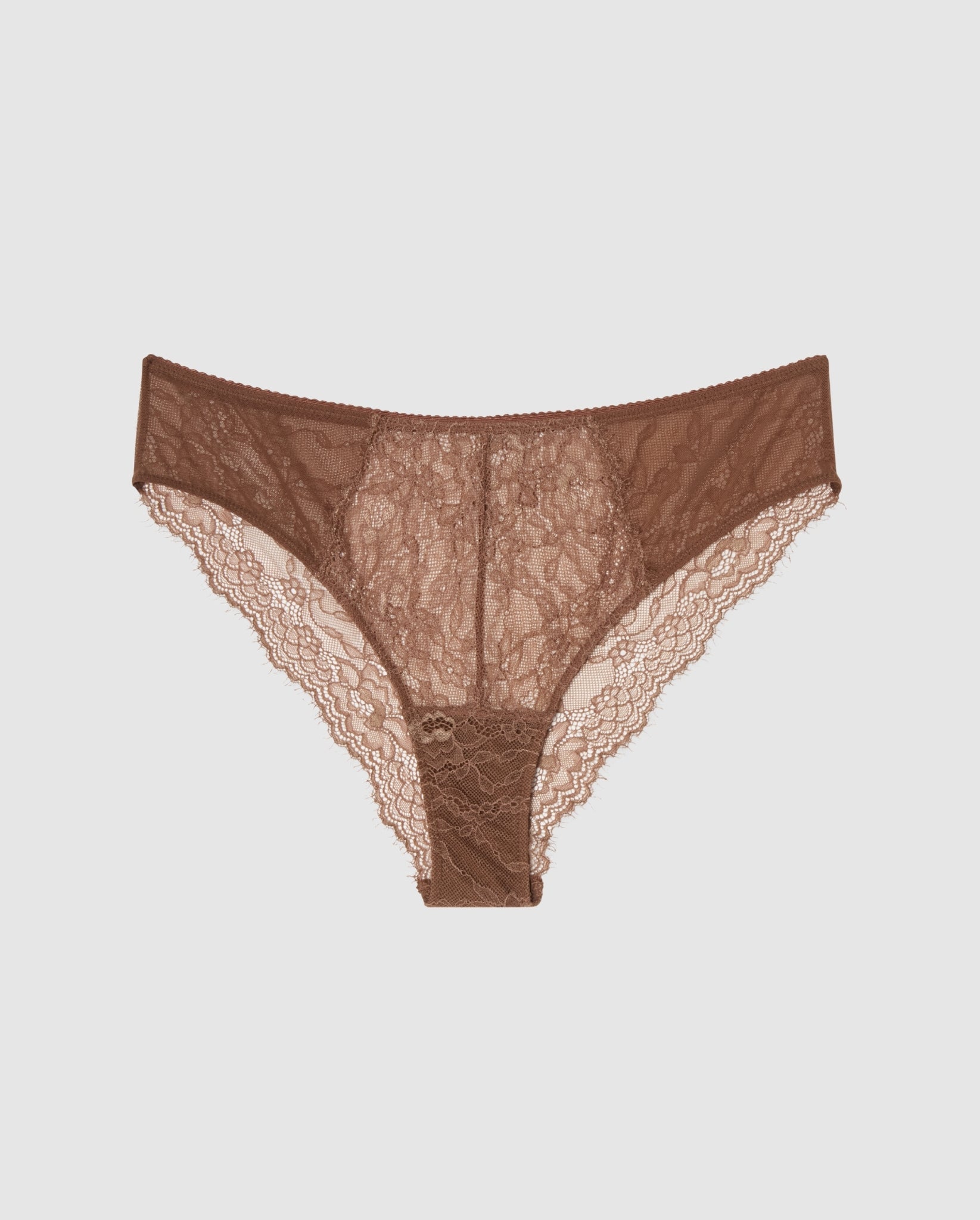 Understatement womens vegan Briefs Lace Cheeky Mocha Brown