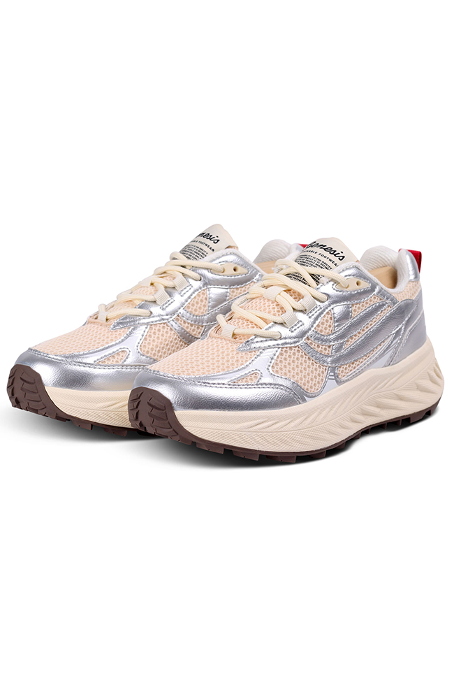 Genesis womens vegan Sneakers G-Eco`99 Bulky Silver Almond