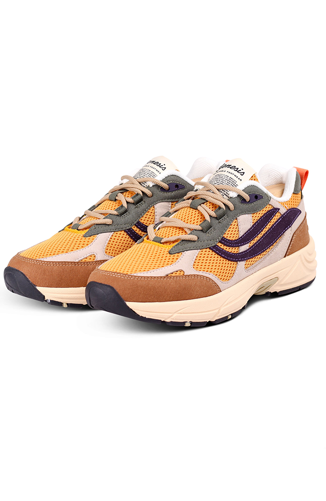 113762 - Damen vegan Sneaker G-Eco 99 Winter Blumen Braun Rose Lila 113762 - Damen vegan Sneaker G-Eco 99 Winter Blumen Braun Rose Lila