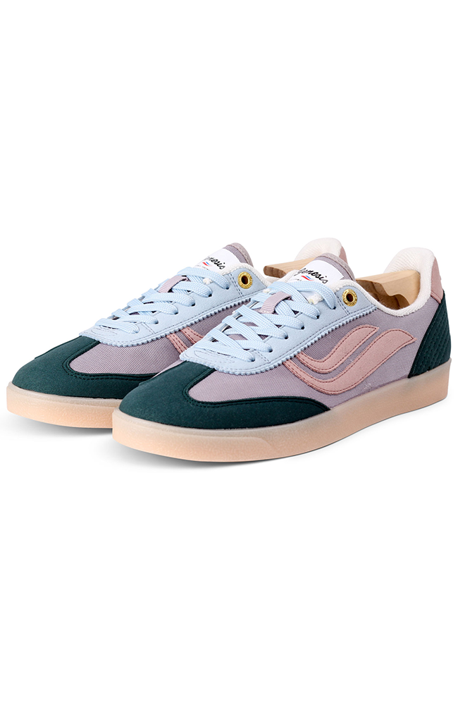 Genesis womens vegan Sneakers G-Volley Mesh Teal Sky Old Rose