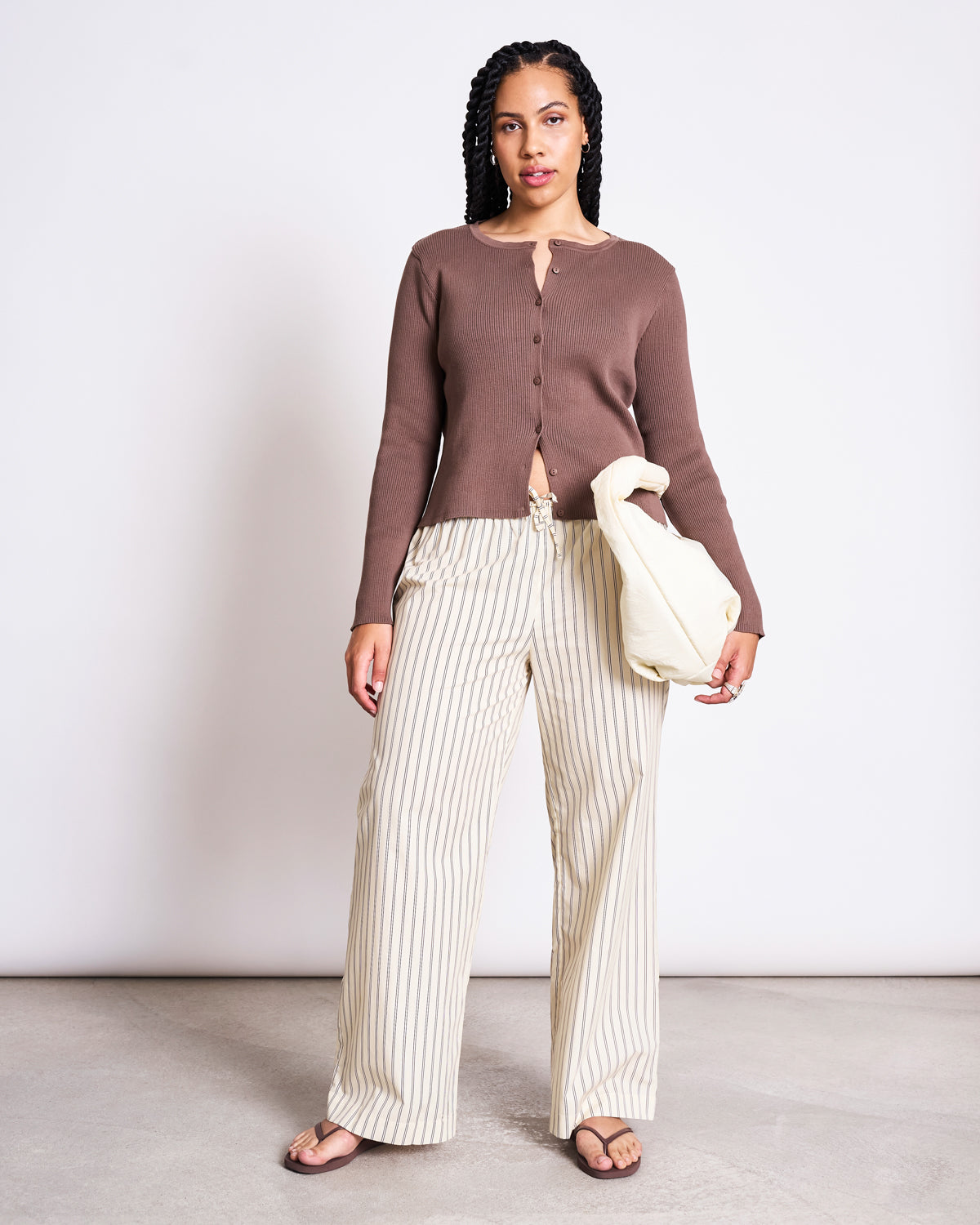 JAN 'N JUNE Cardigan Glimt Clay Brown
