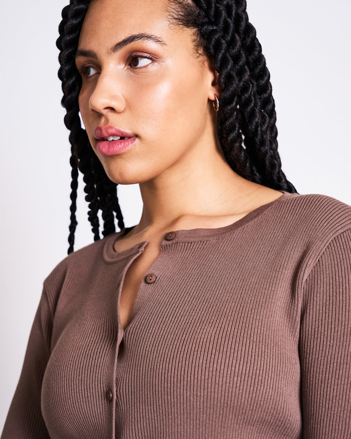 JAN 'N JUNE Cardigan Glimt Clay Brown