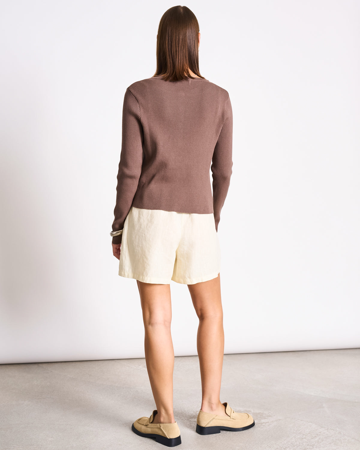 JAN 'N JUNE Cardigan Glimt Clay Brown