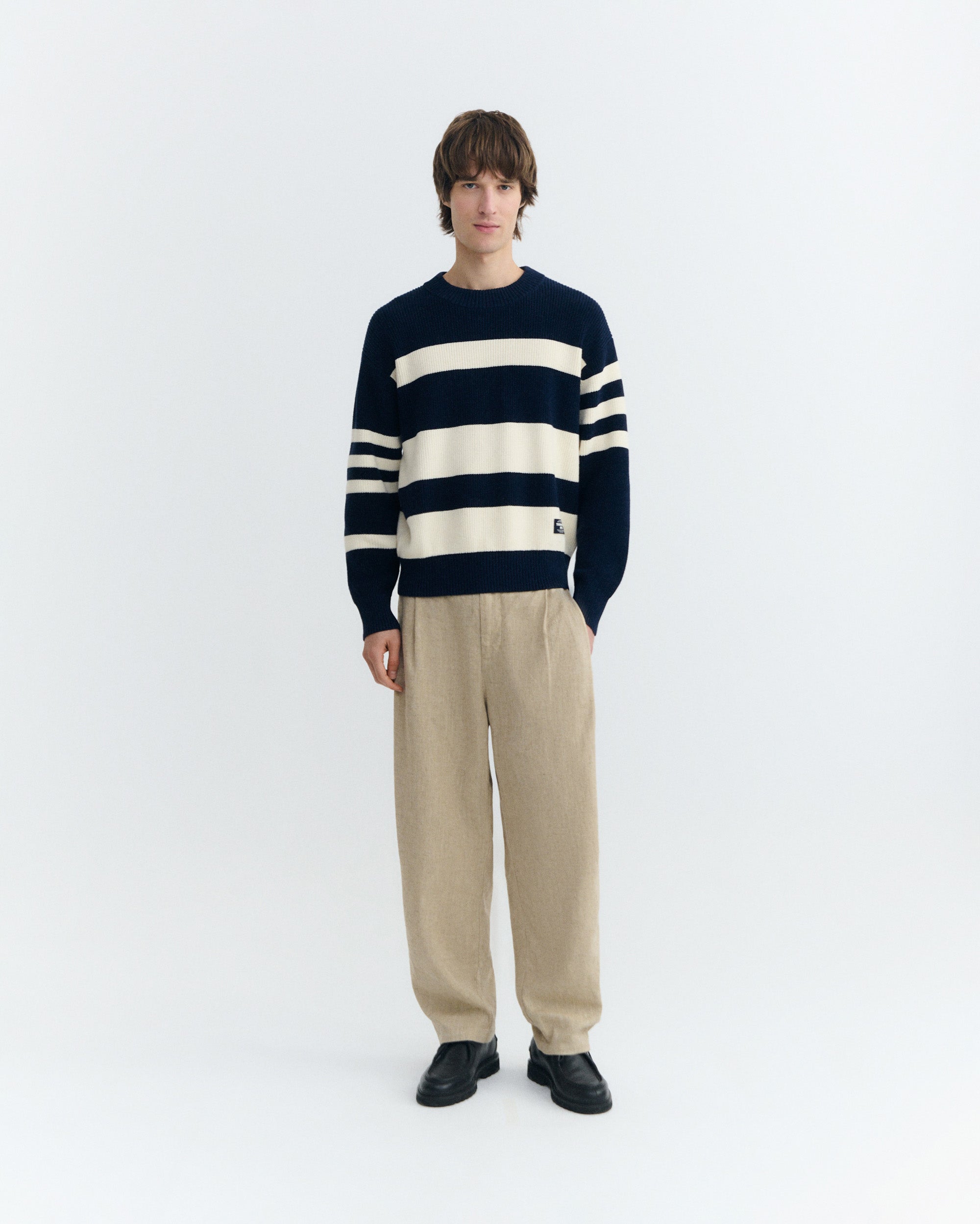 Thinking MU Trui Van Santos Met Strepen In Marineblauw