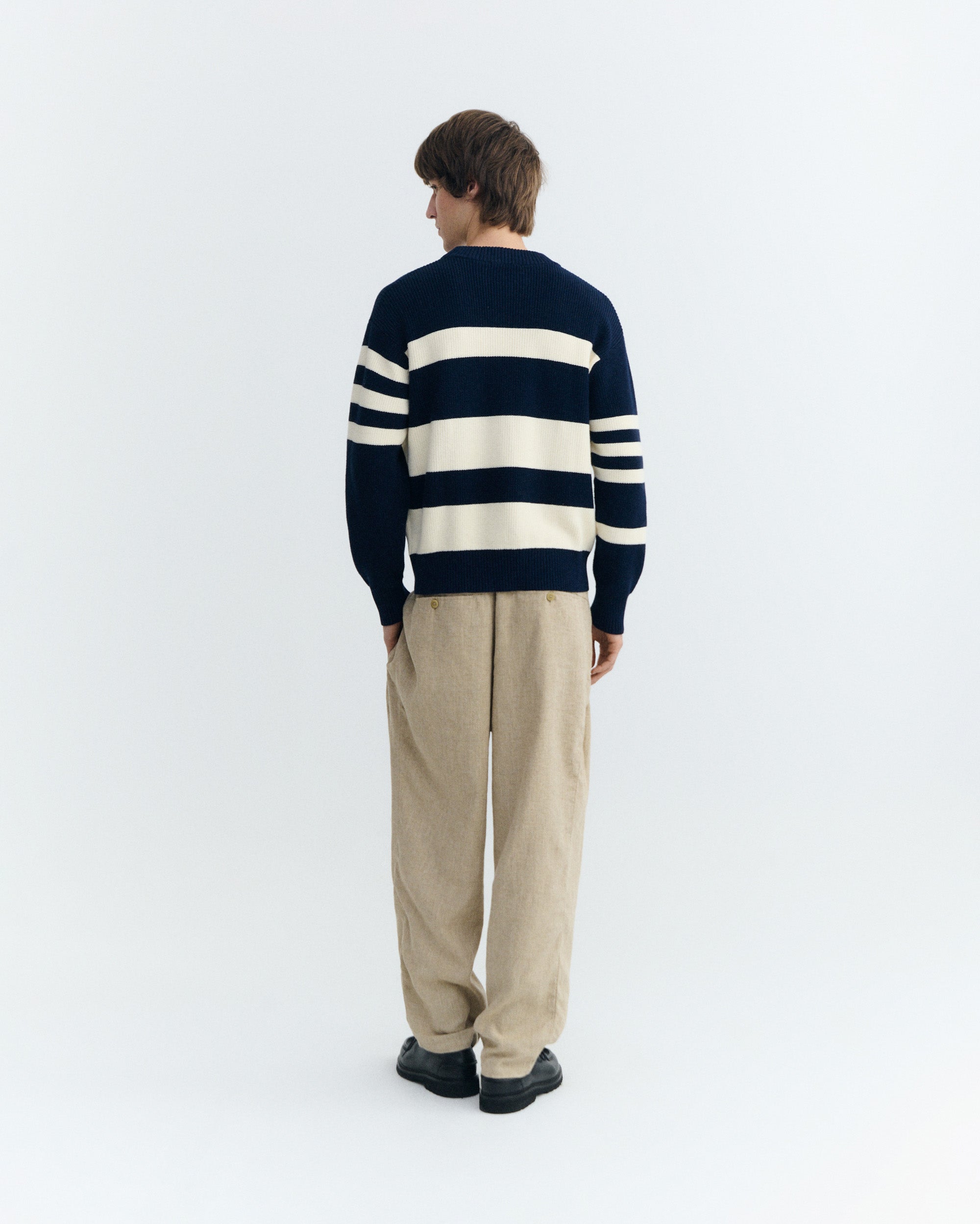 Thinking MU Trui Van Santos Met Strepen In Marineblauw