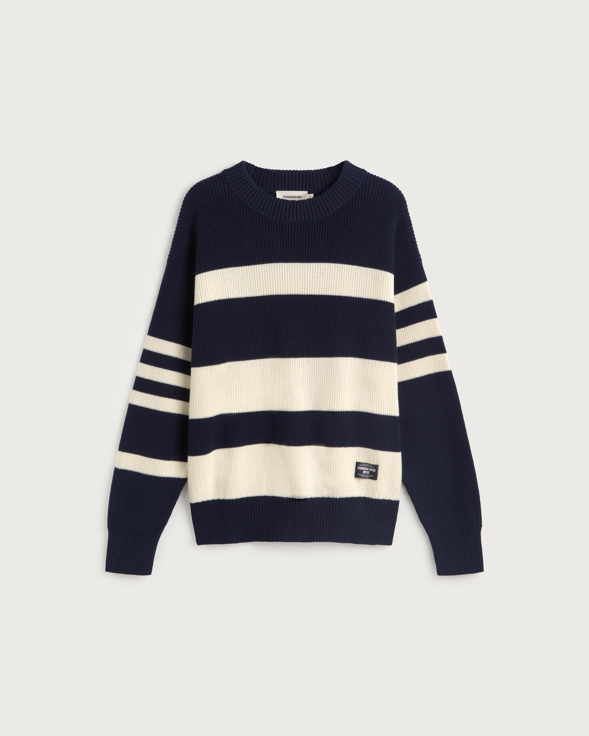 Thinking MU Trui Van Santos Met Strepen In Marineblauw