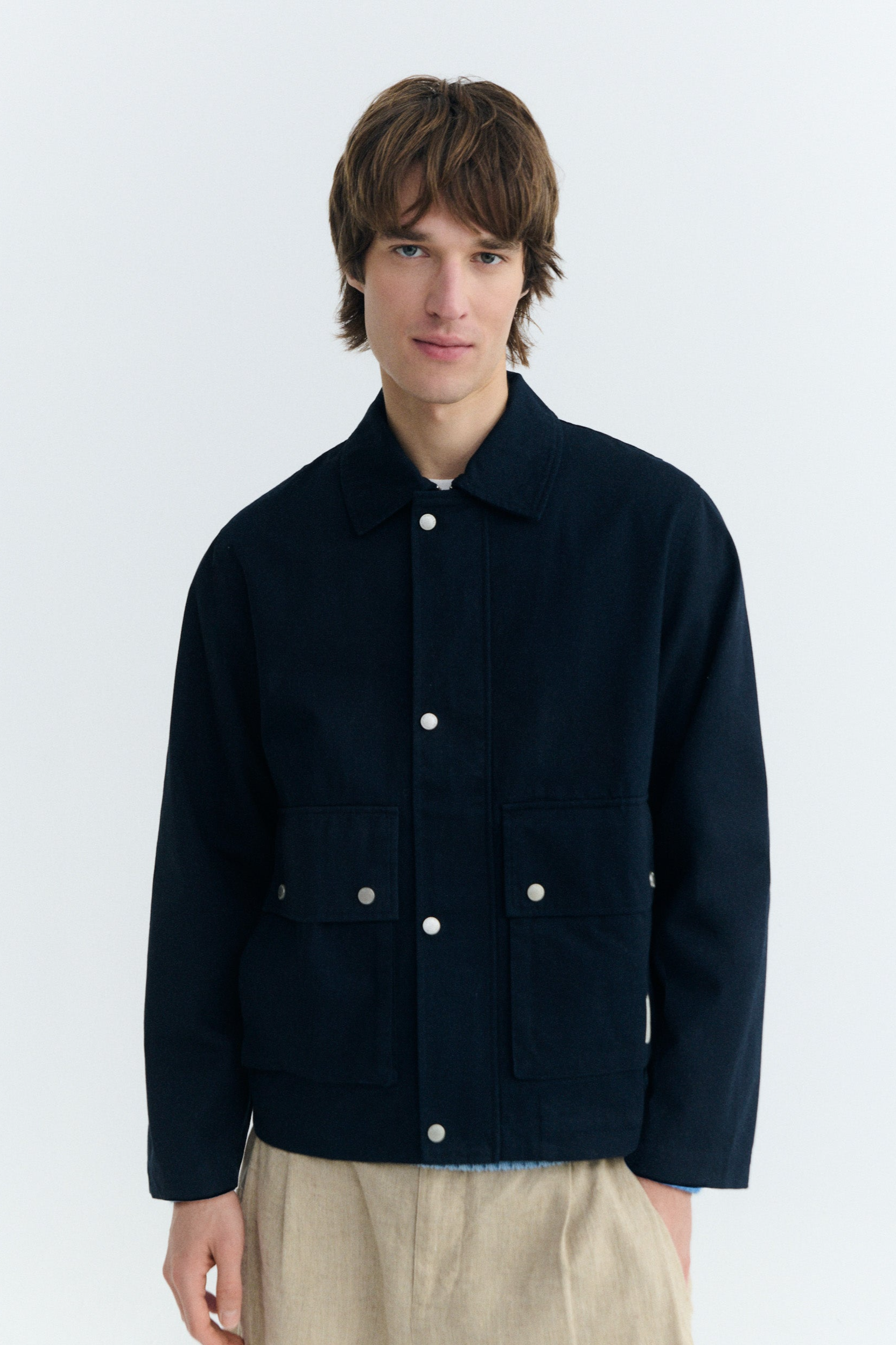 Image of Thinking MU mannen vegan Oversized Jas Callum Navy