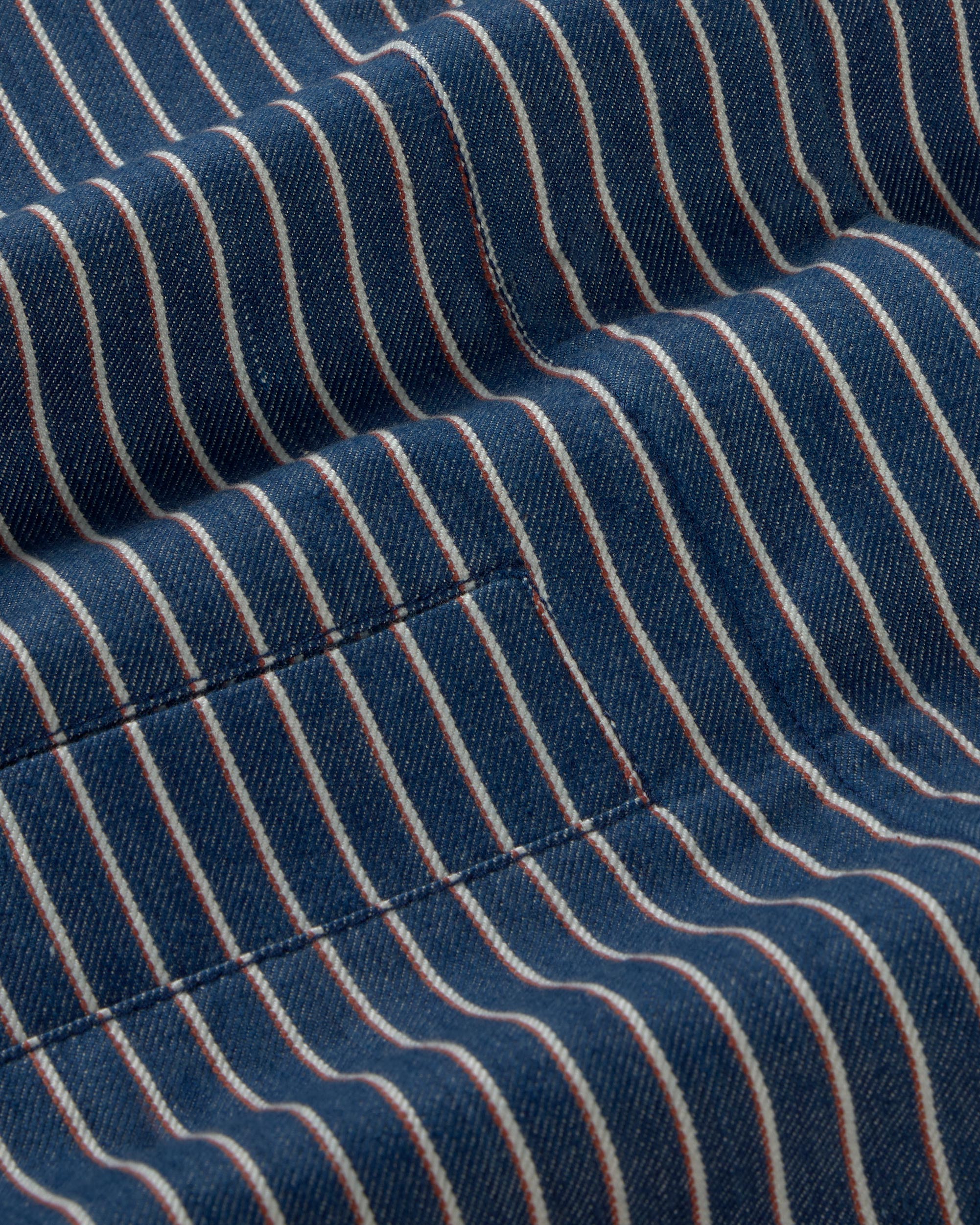 Thinking MU Jas Astrid Railway, Natuurlijke Kleurstof, Blauwe Strepen