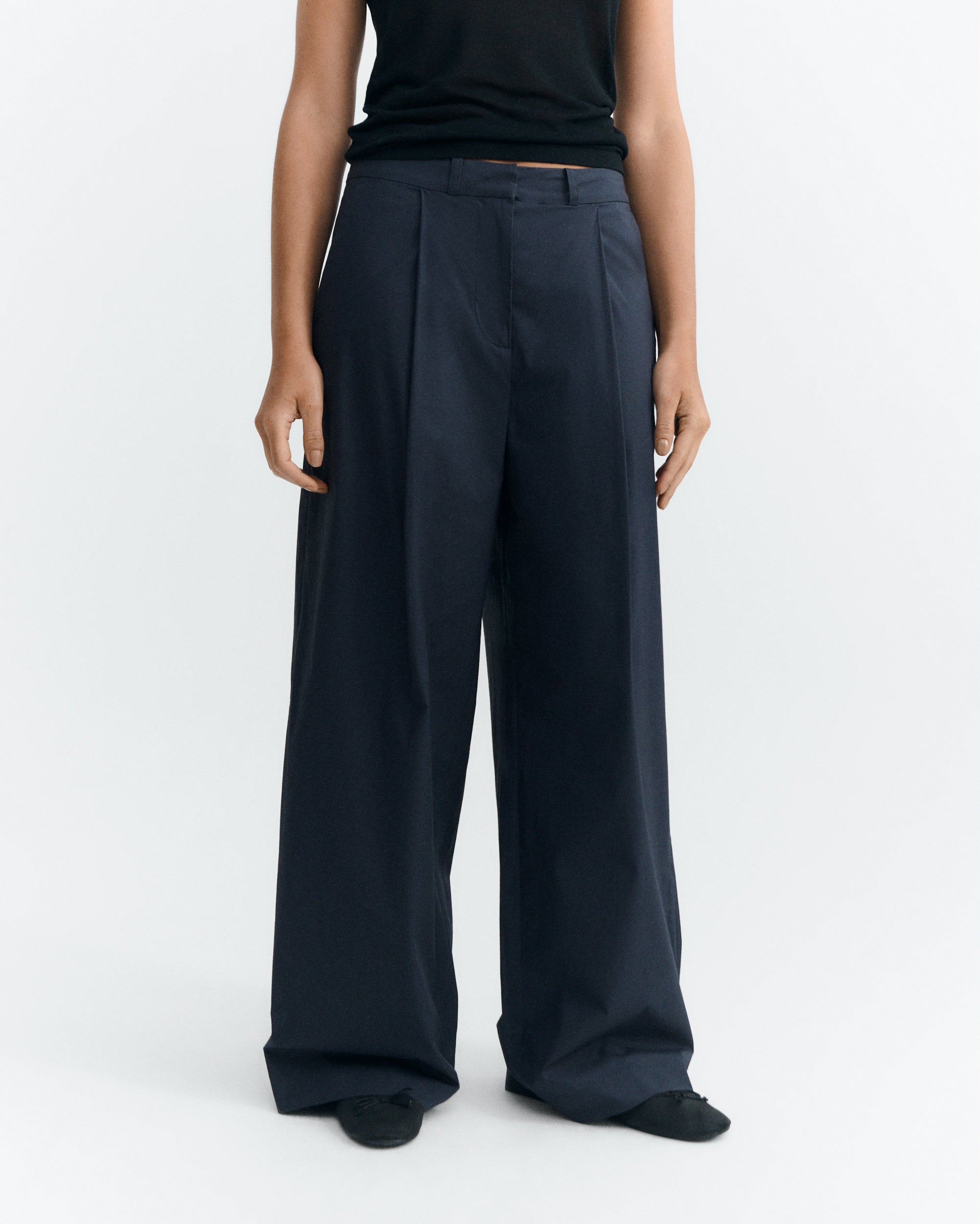 Thinking MU Broek Met Wijde Pijpen Patty Navy