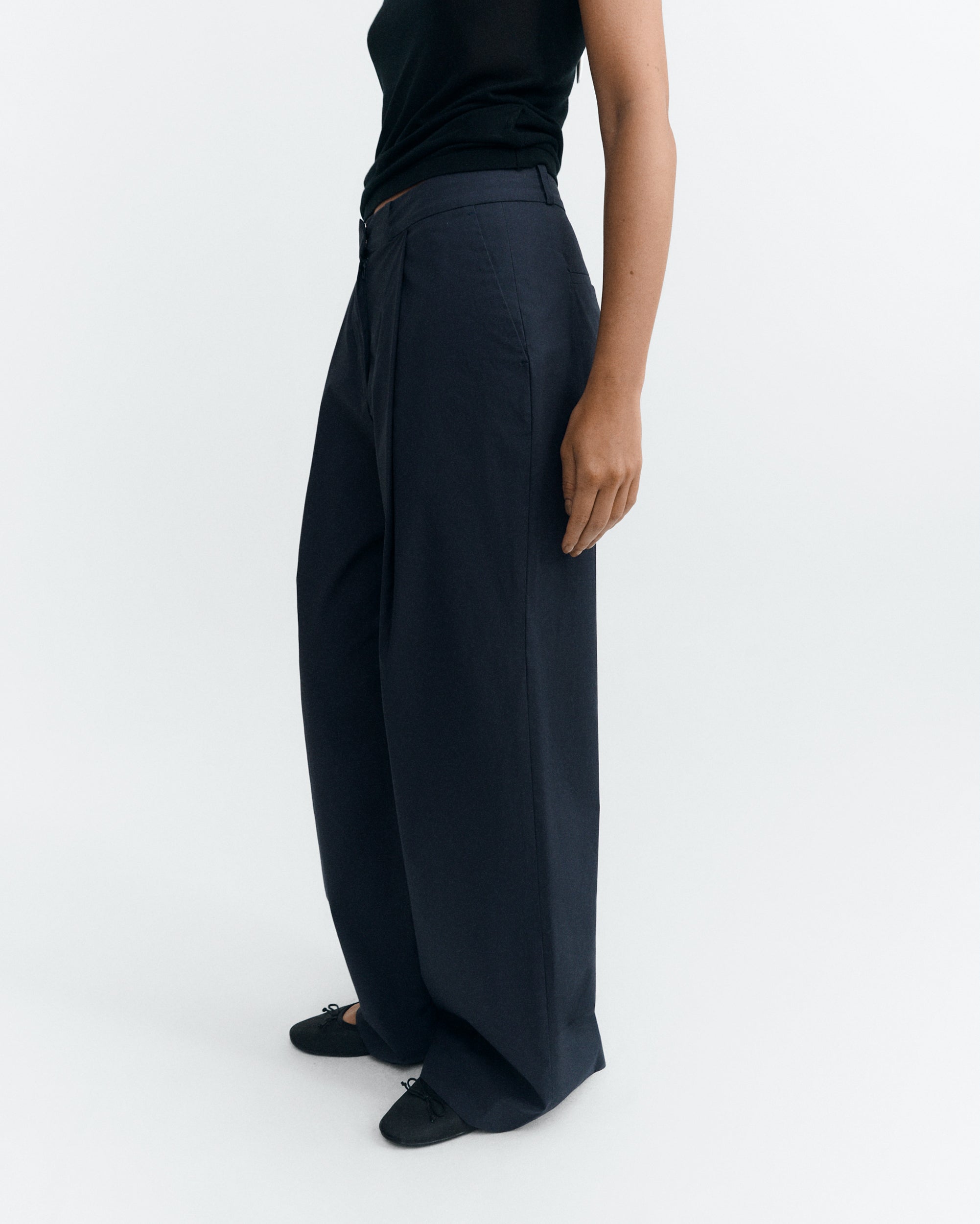 Thinking MU Broek Met Wijde Pijpen Patty Navy