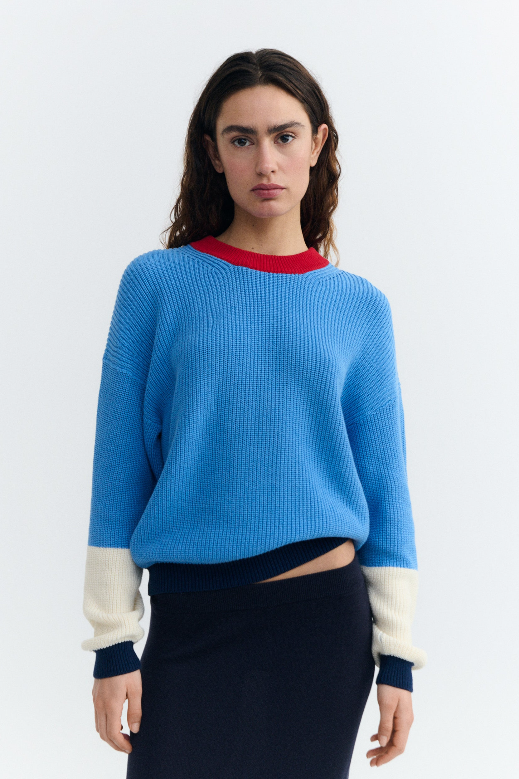 Thinking MU Damen vegan Pullover Carmen Blau