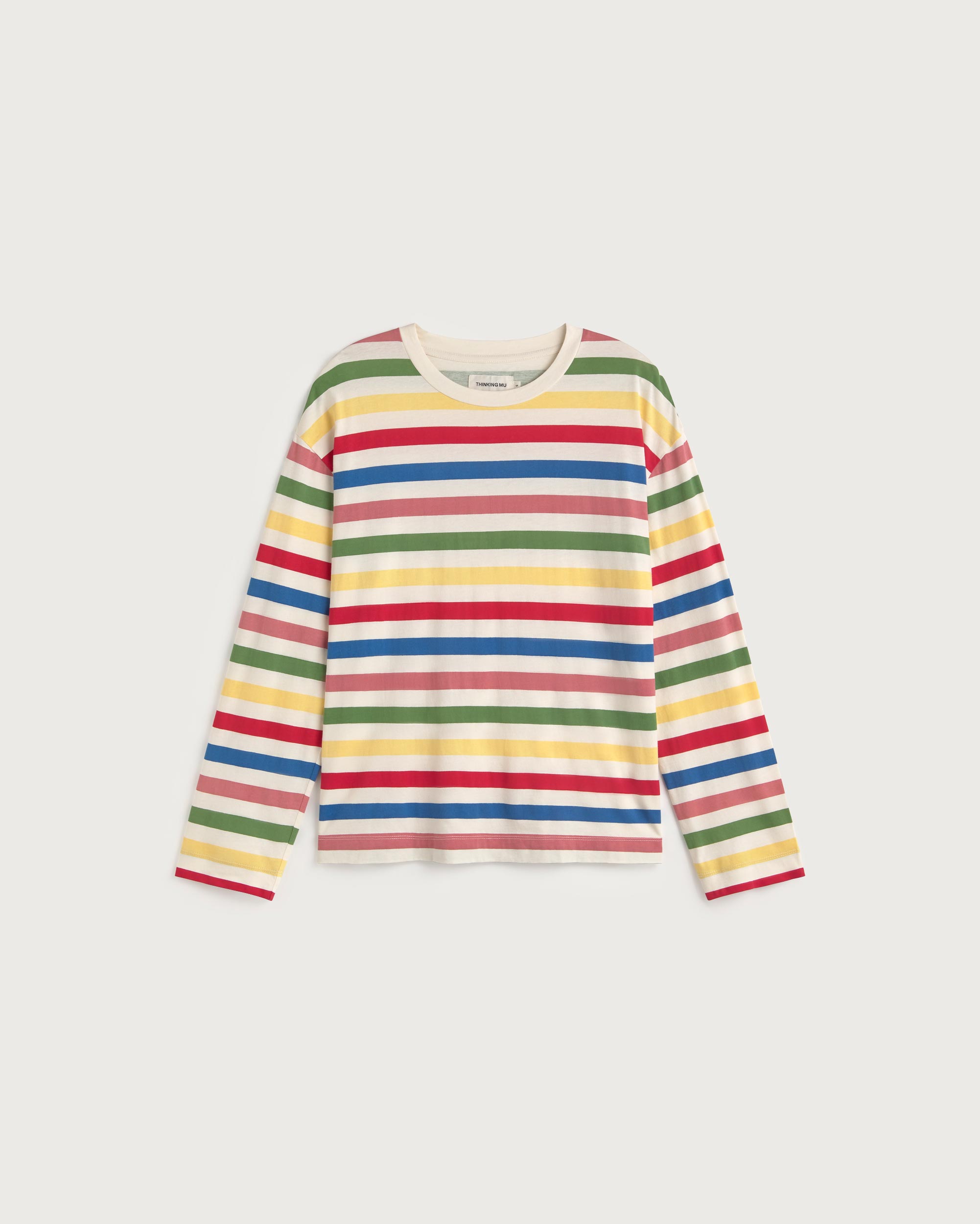 Thinking MU T-Shirt Met Lange Mouwen Emily  Meerkleurig Gestreept