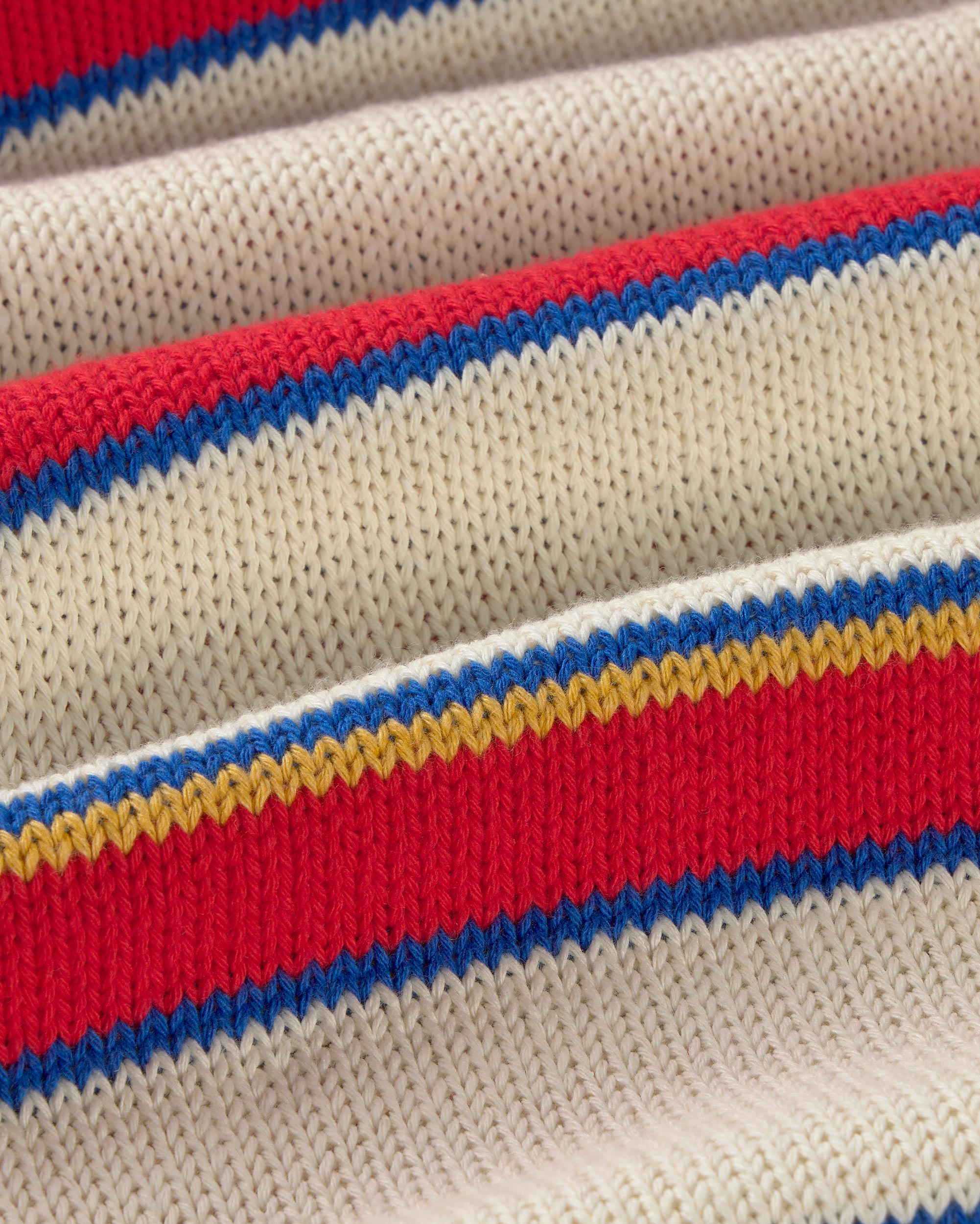 Thinking MU Boxy Beto Gestreepte Trui In Ecru