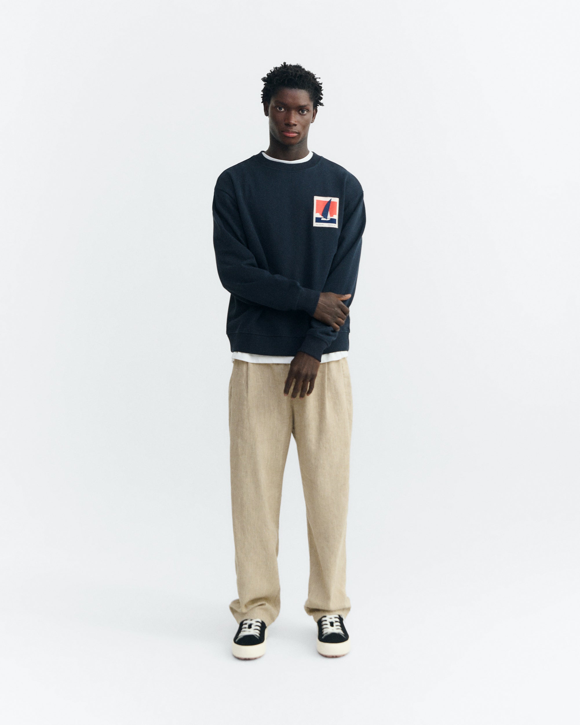 Thinking MU men vegan Sweatshirt Patched Optimist Leon Black