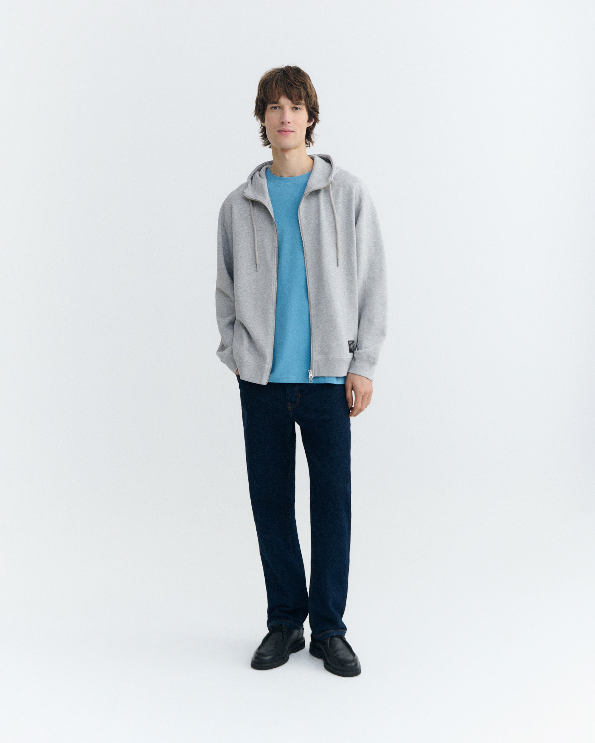 Thinking MU men vegan Sweatshirt Garfu Green Sun Print Grey