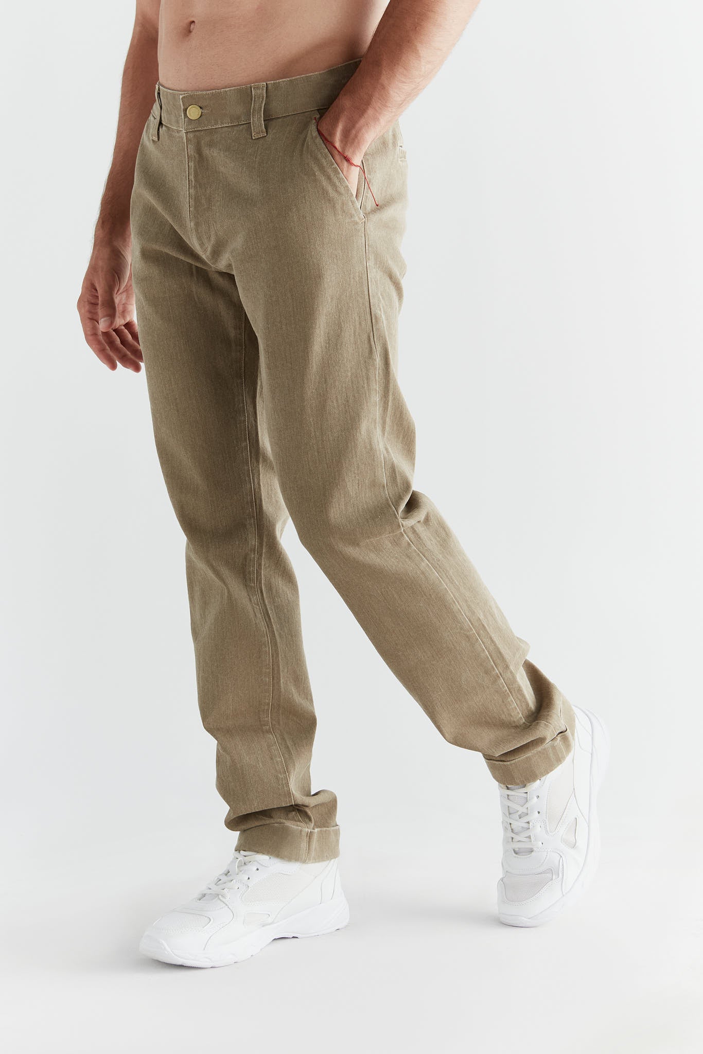 113946 - Herren vegan Denim Chinos Tonal Wash Karibik Grün 113946 - Herren vegan Denim Chinos Tonal Wash Karibik Grün