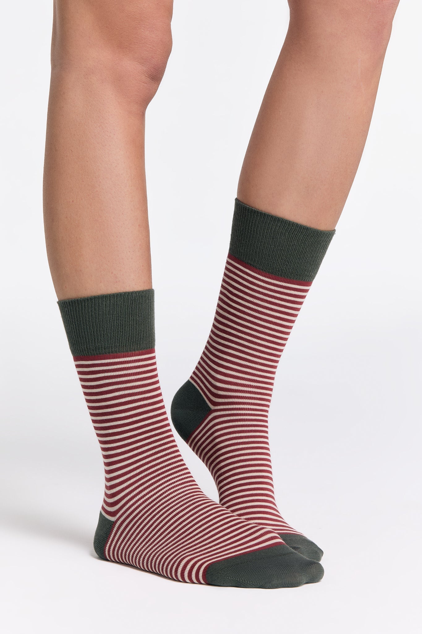 Albero Natur womens vegan Multipack 4x Socks Unisex Longer Cuff Bronze Green/Red Ochre/Natural