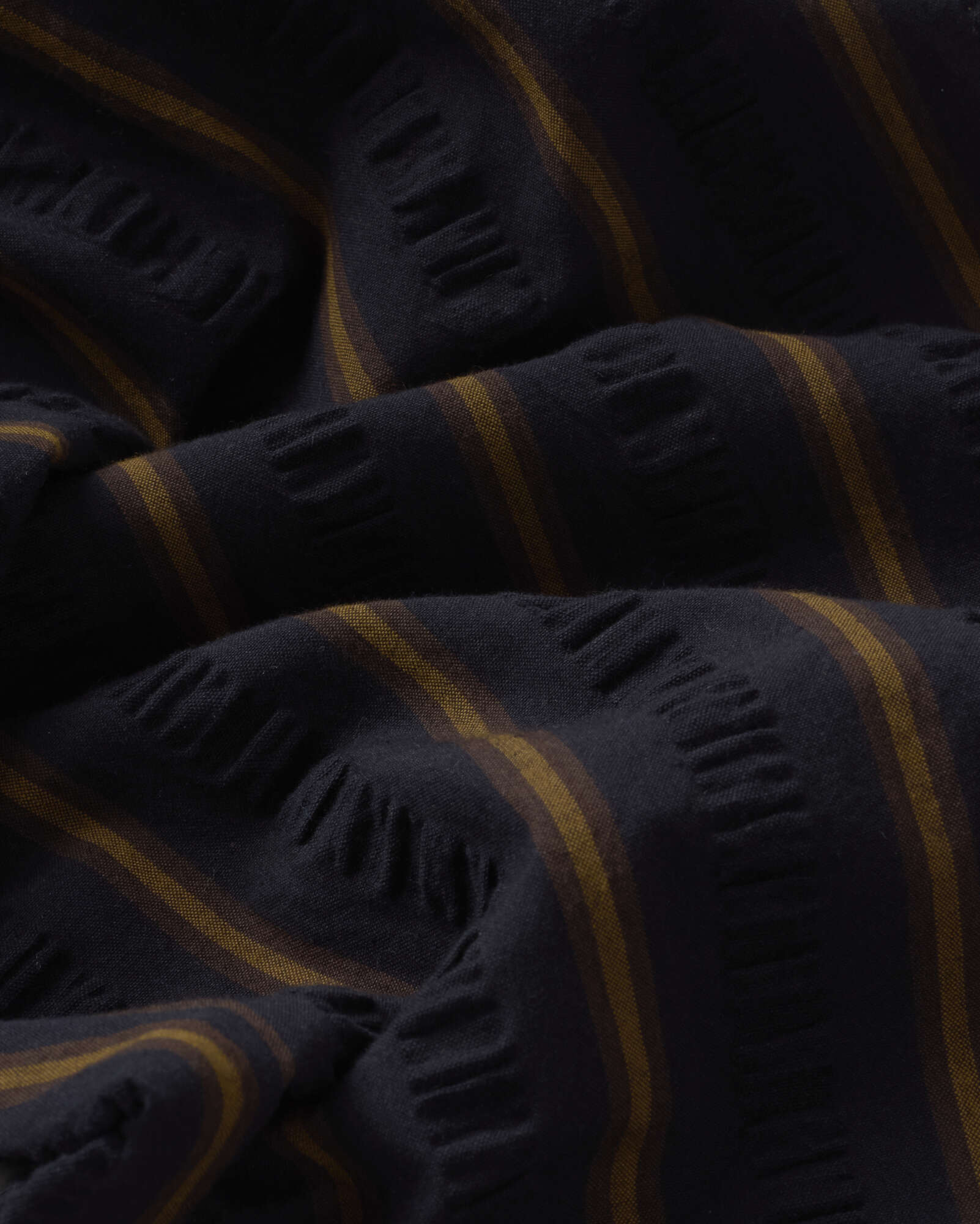 Thinking MU Broek Met Wijde Strepen Van Seersucker, Marineblauw