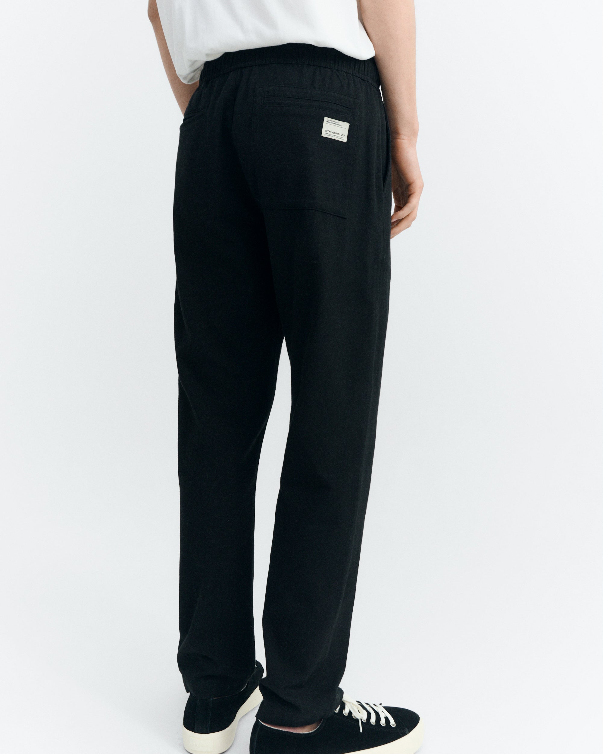 Thinking MU Rechte Broek Voor Op Reis, Lichtgewicht, Zwart