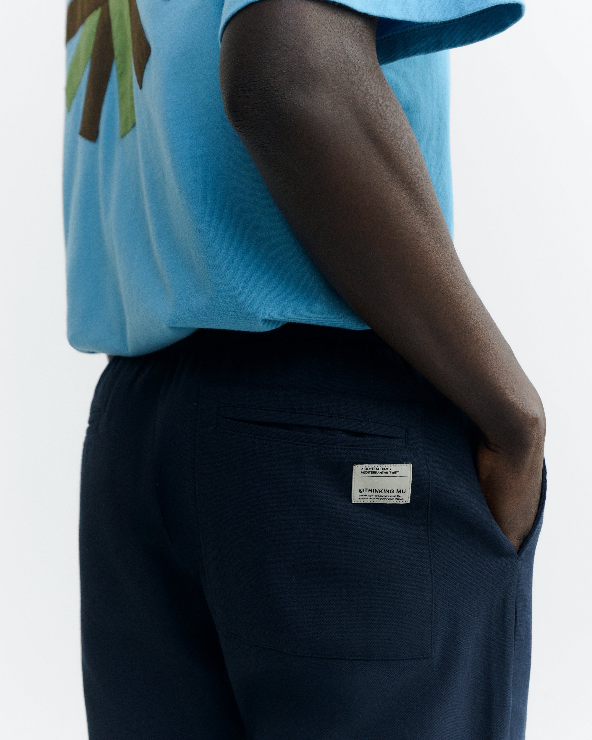 Thinking MU Rechte Broek, Reismodel, Licht Marineblauw