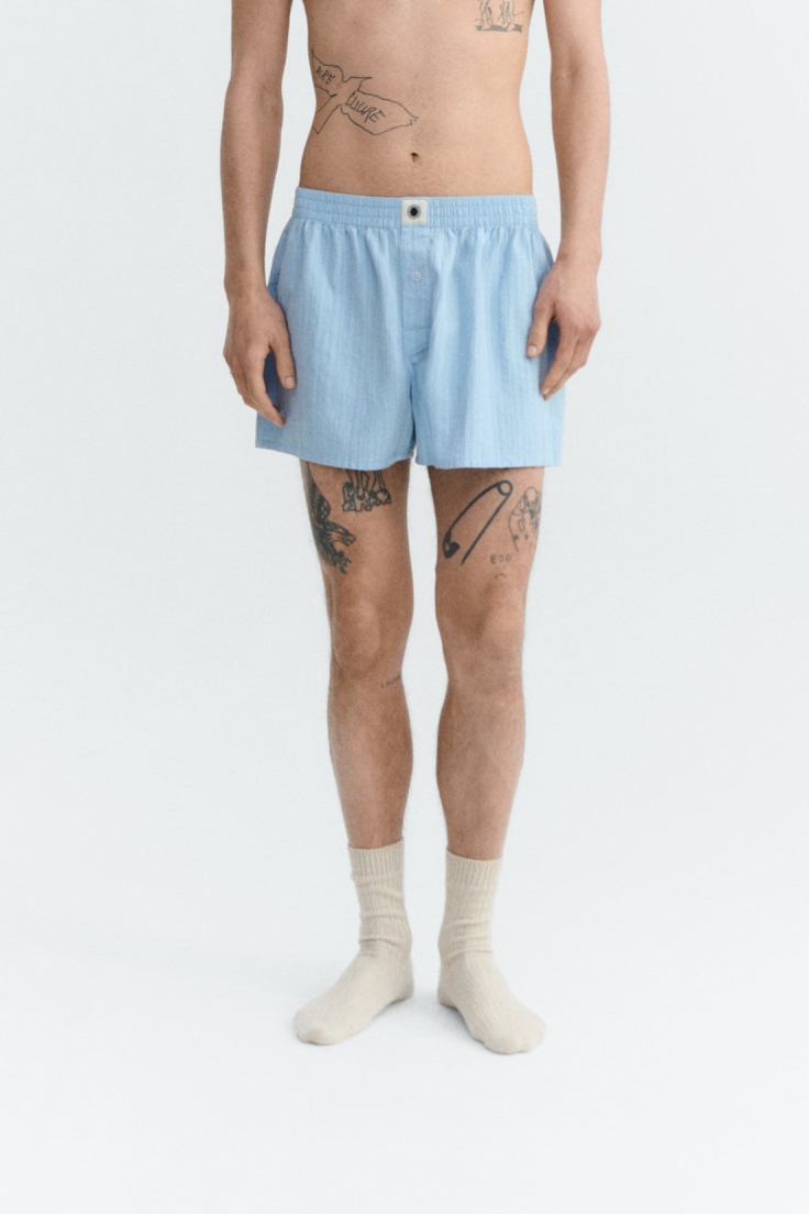 Thinking MU men vegan Boxers Popcorn Blue