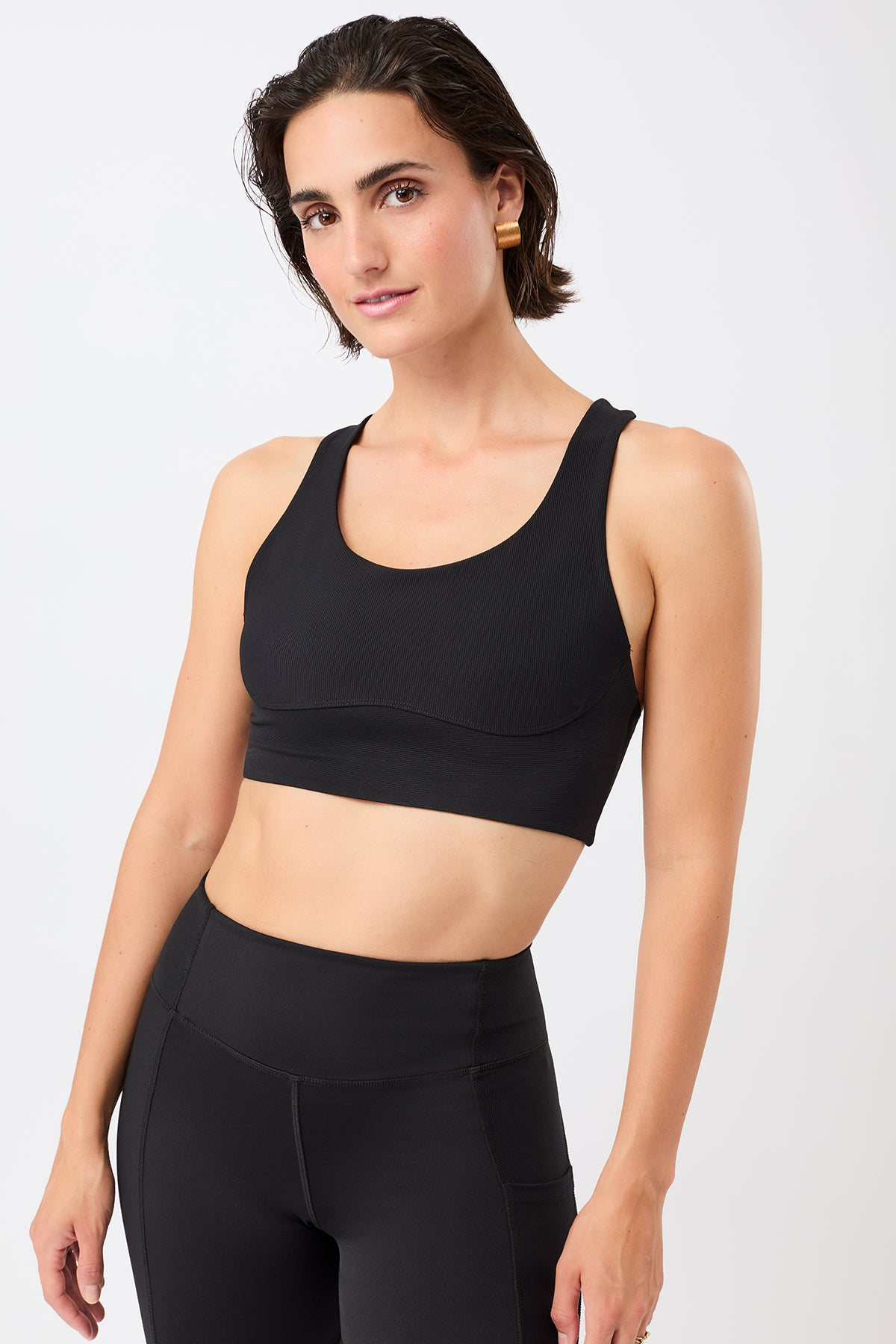 MANDALA Damen vegan Bh Racer Schwarz