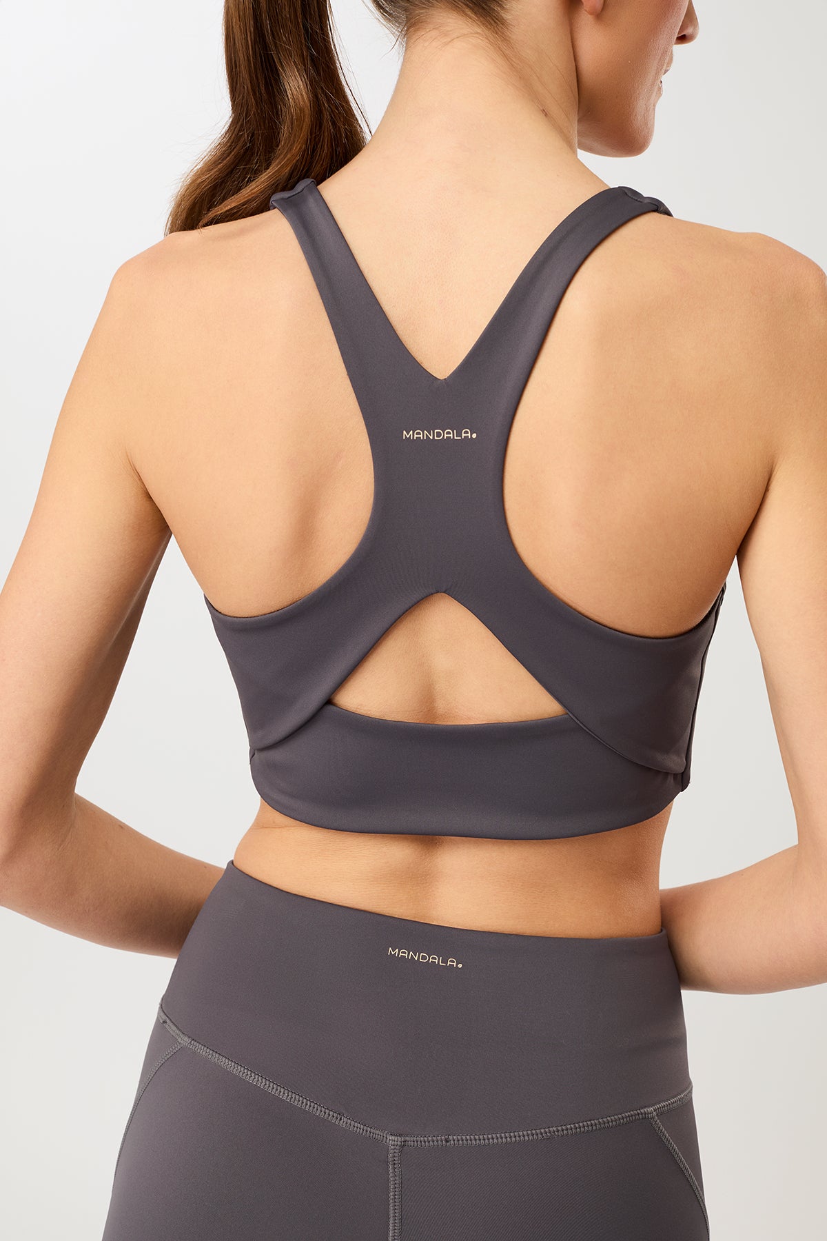 MANDALA womens vegan Sports Bra Onyx