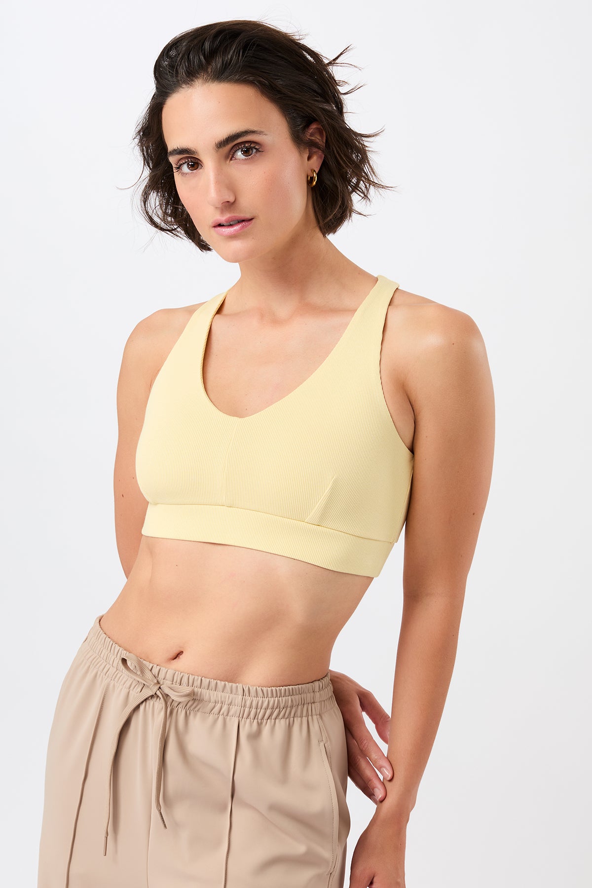 MANDALA womens vegan Sports Bra Rib 2.0 Citrus Rush