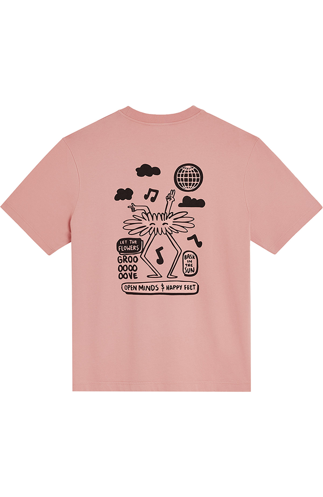 Bask in the Sun men vegan T-Shirt Flamingo Groove Pink