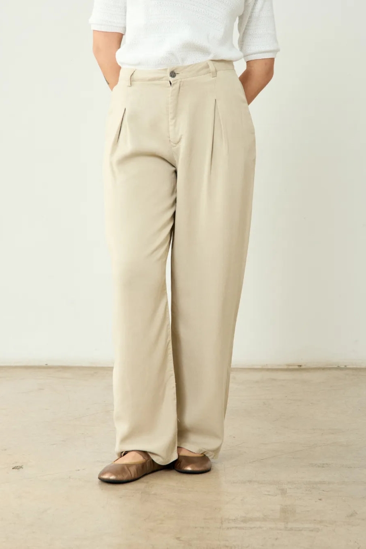 Clotsy Damen vegan Hose Joana Beige