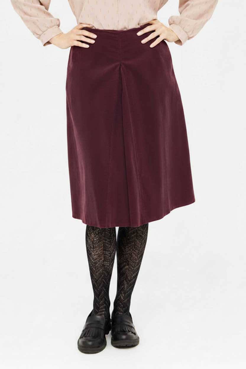 Image of WiDDA dames vegan Rok Met Plooien En Bessenmotief