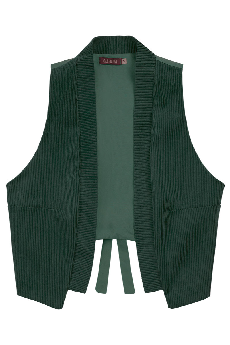 WiDDA Damen vegan Vest Spencer Deep Sea Dark Green