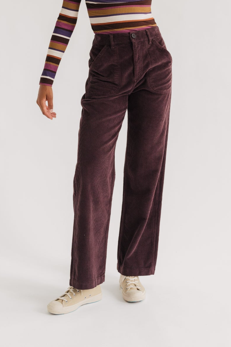 TWOTHIRDS Damen vegan Hose Banna Rosinenbraun