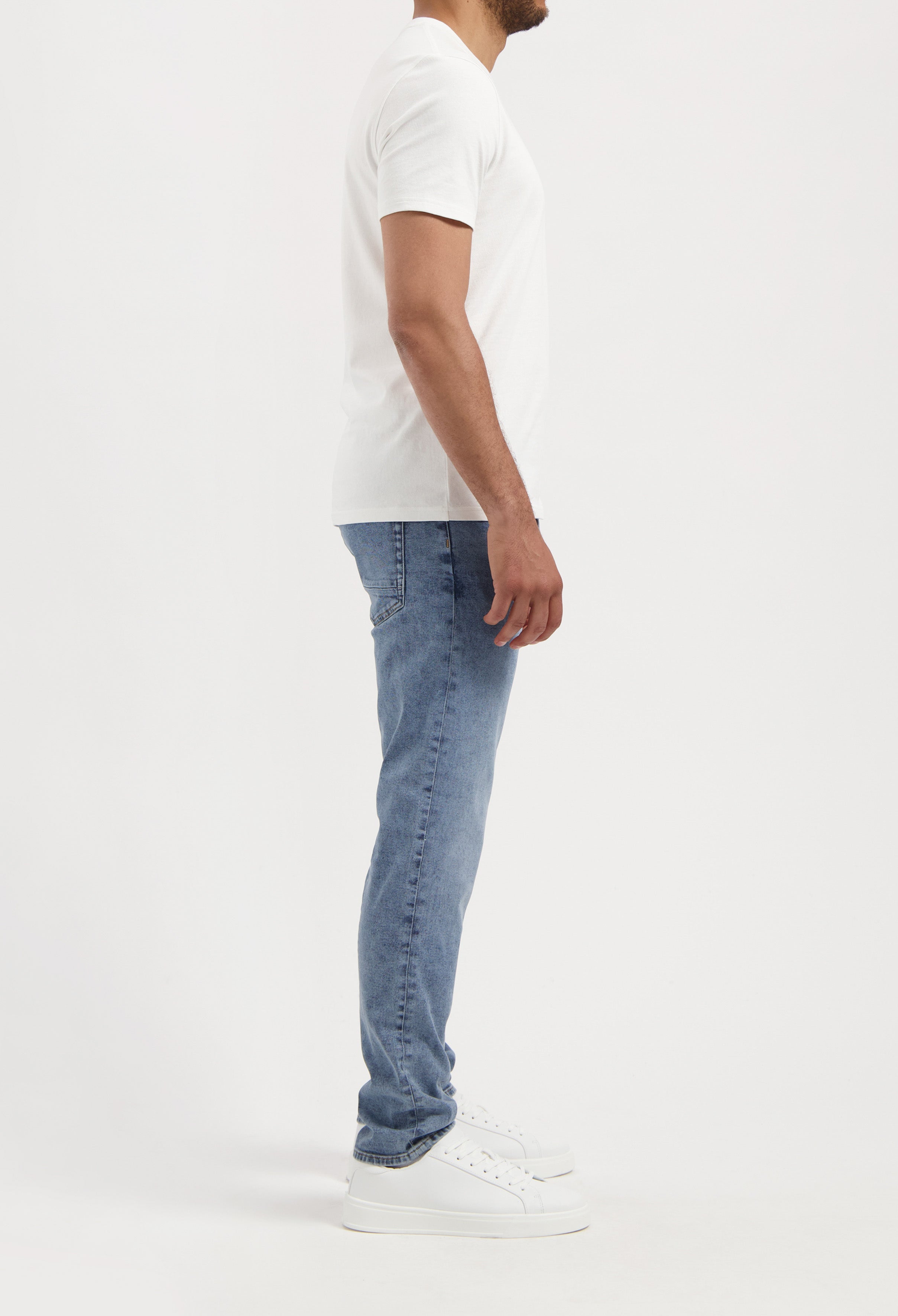 MUD Jeans men vegan Jeans Low Tapered Dunn Steel Blue