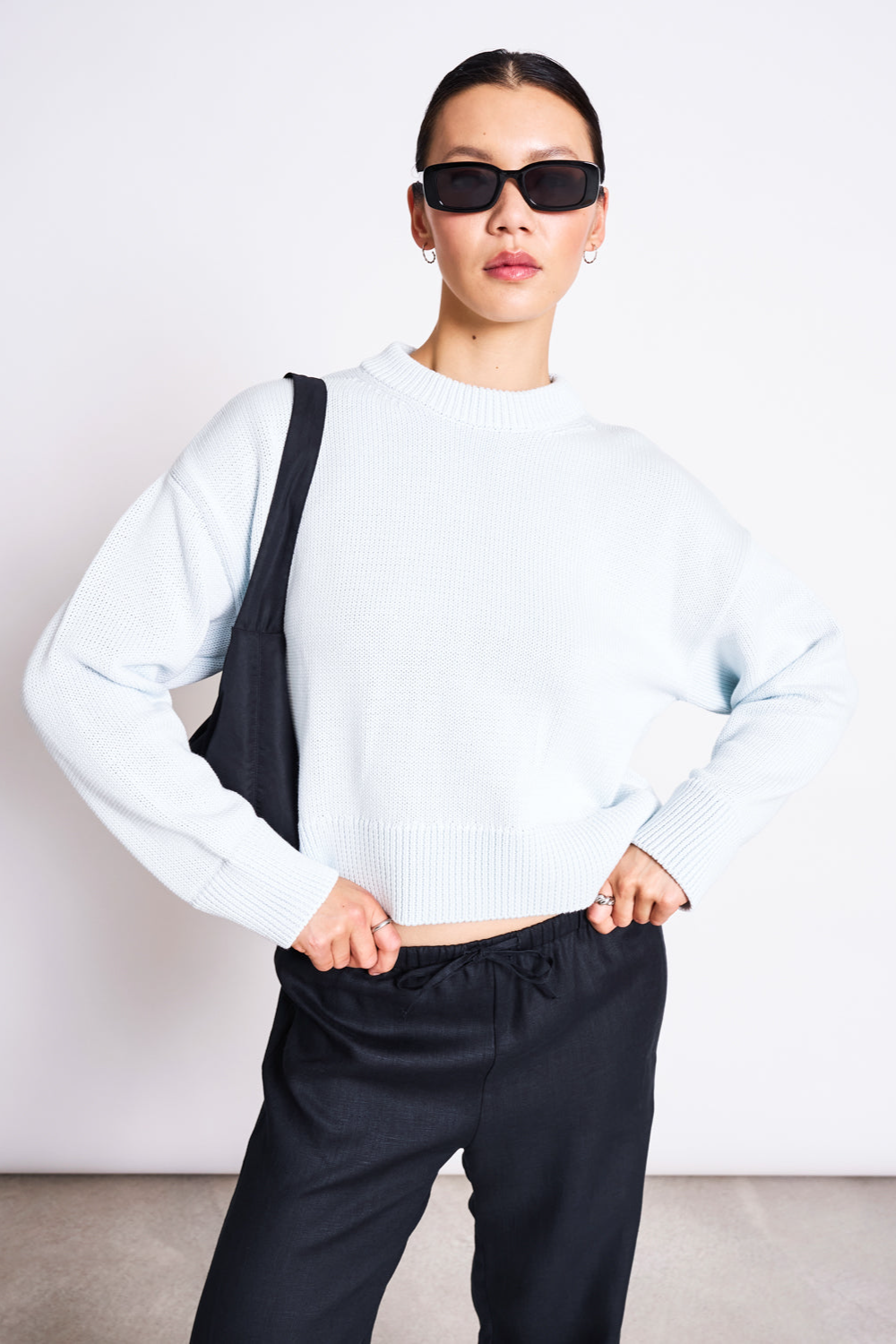 JAN 'N JUNE Damen vegan Pullover Yagmur Eisblau