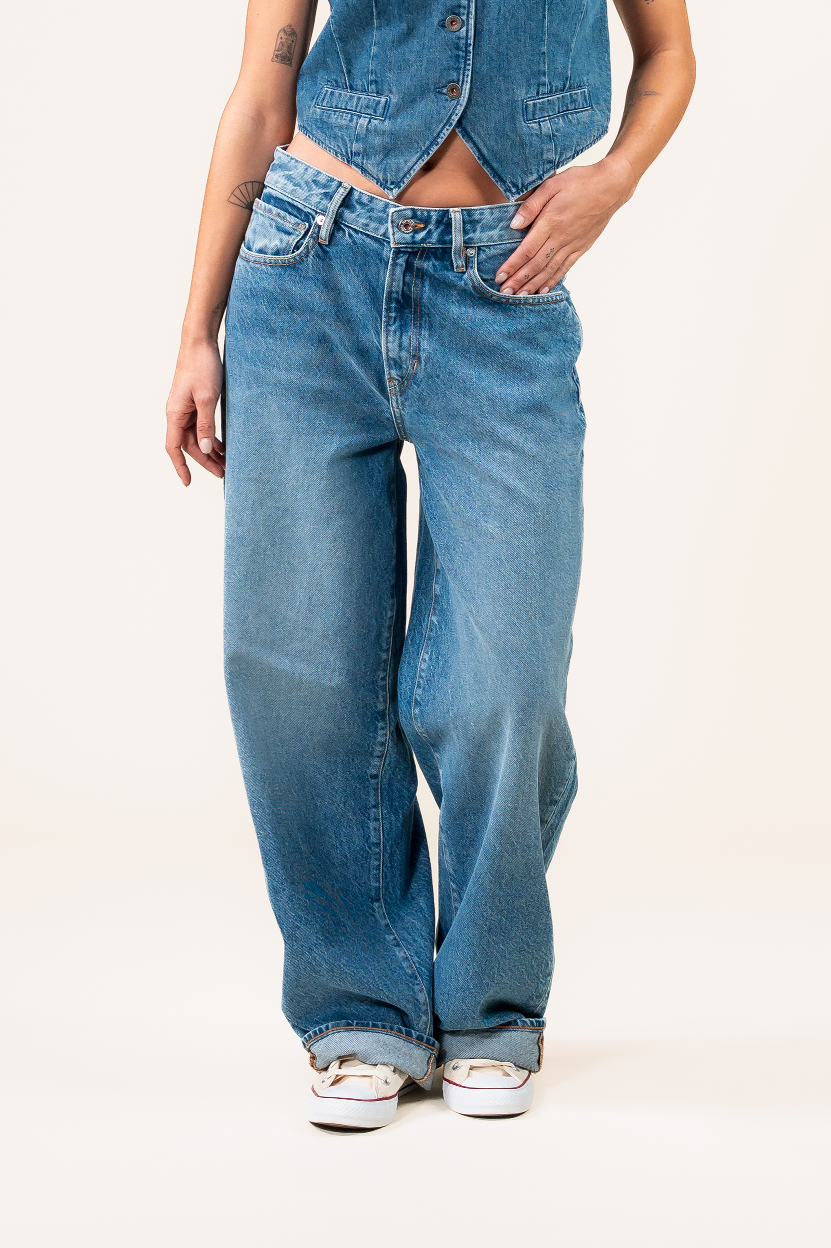 Kuyichi Damen vegan Jeans Lucy Loose Lifecycle Blau