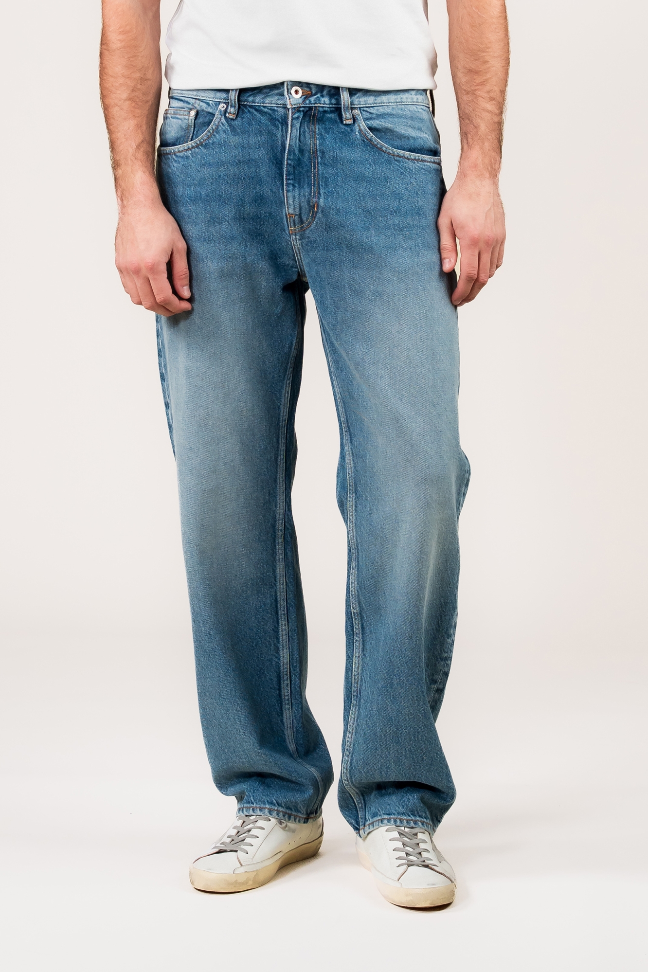 Kuyichi Herren vegan Jeans Larry Loose Lifecycle Blau