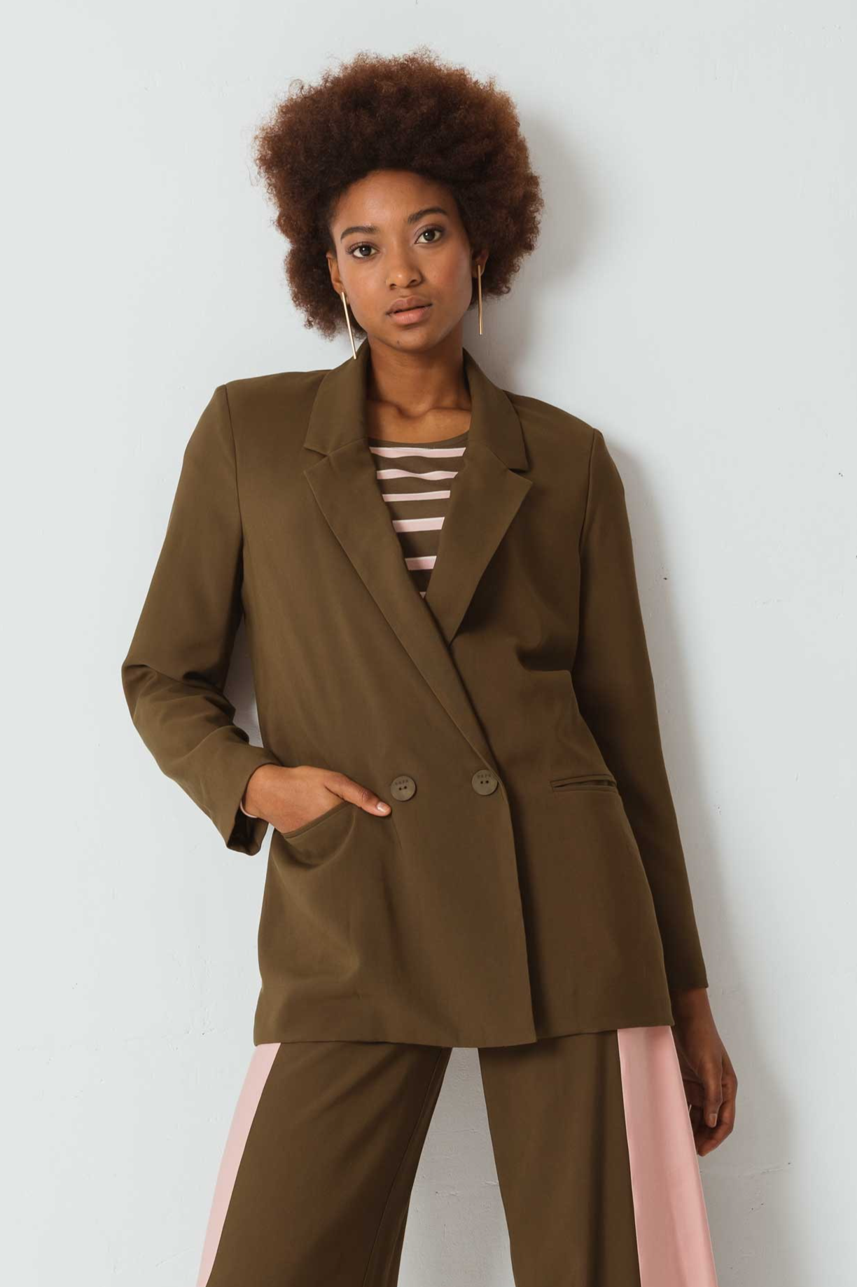SKFK Damen vegan Blazer Atxa Khaki