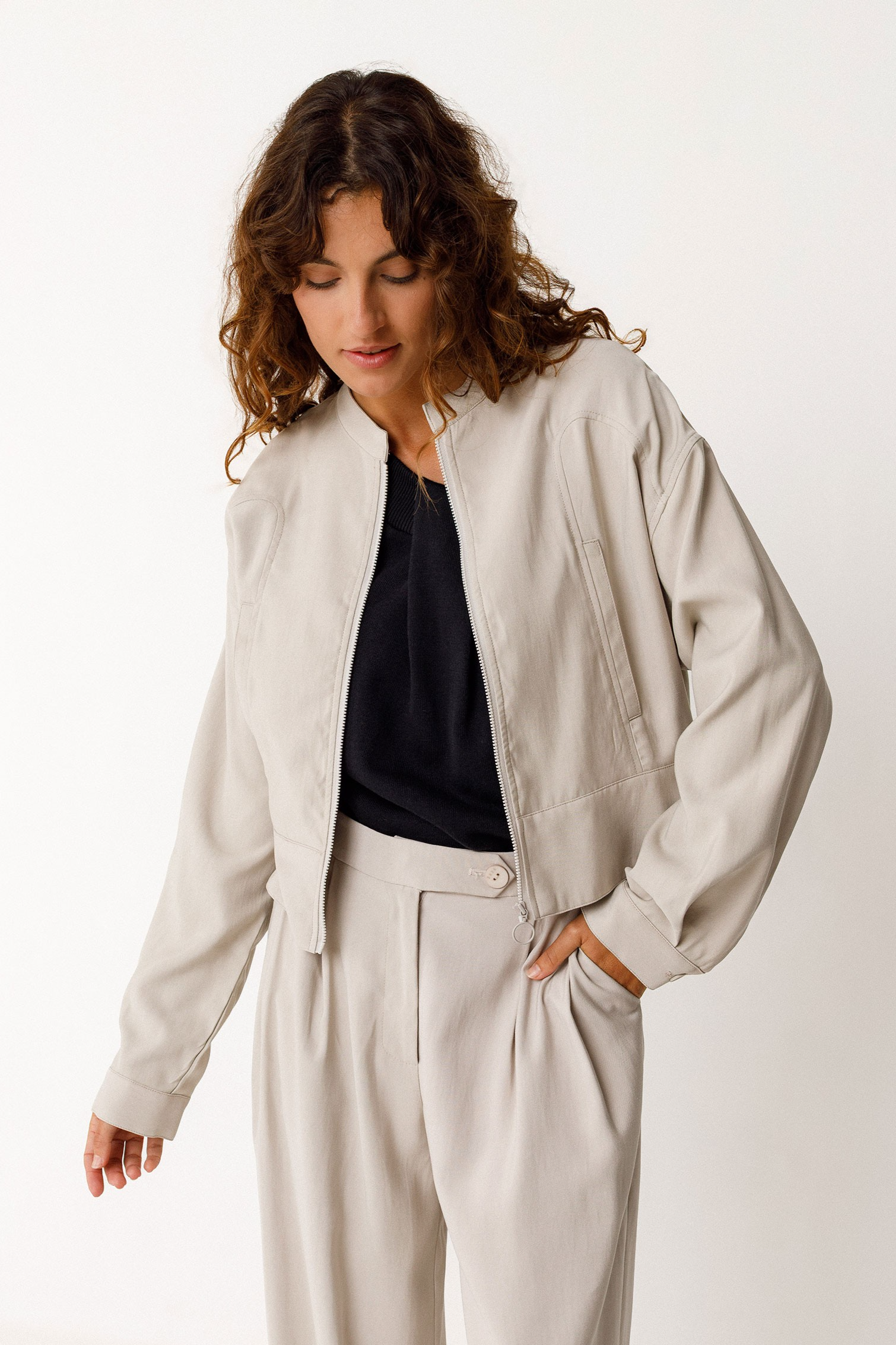 SKFK Damen vegan Jacke Elene Beige