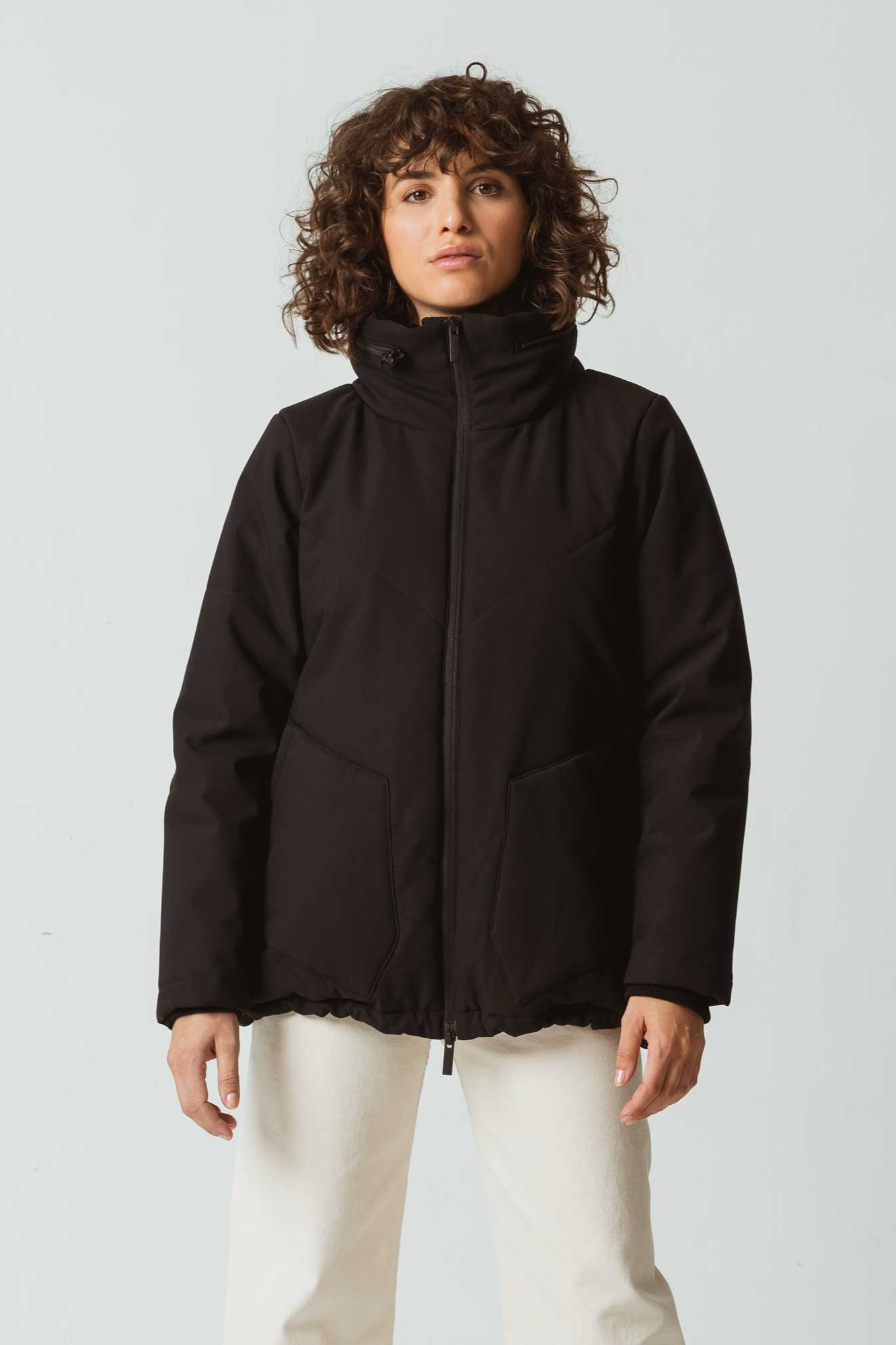 SKFK Damen vegan Jacke Elaia Gesteppt Schwarz