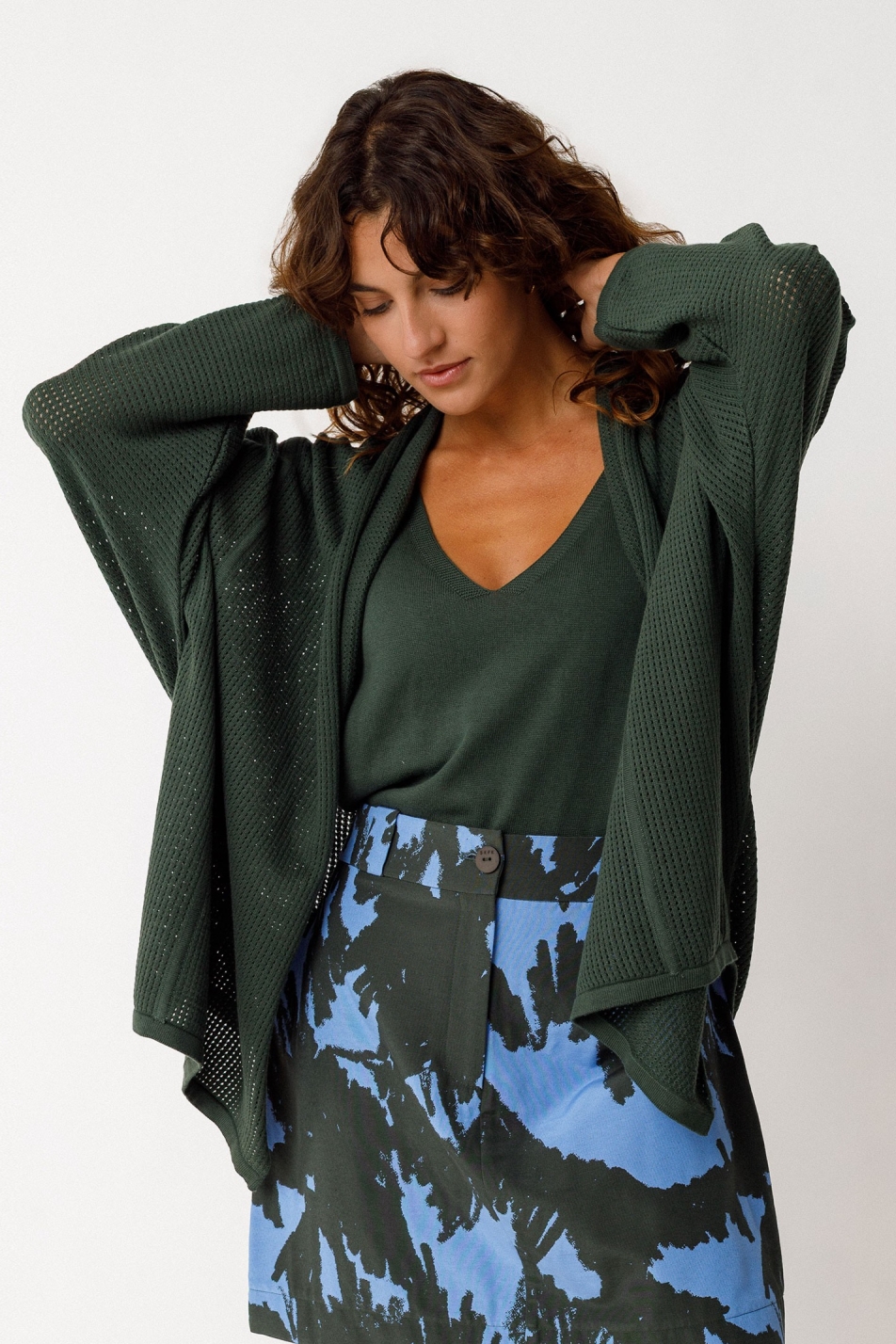 SKFK Damen vegan Strickjacke Aras Grün